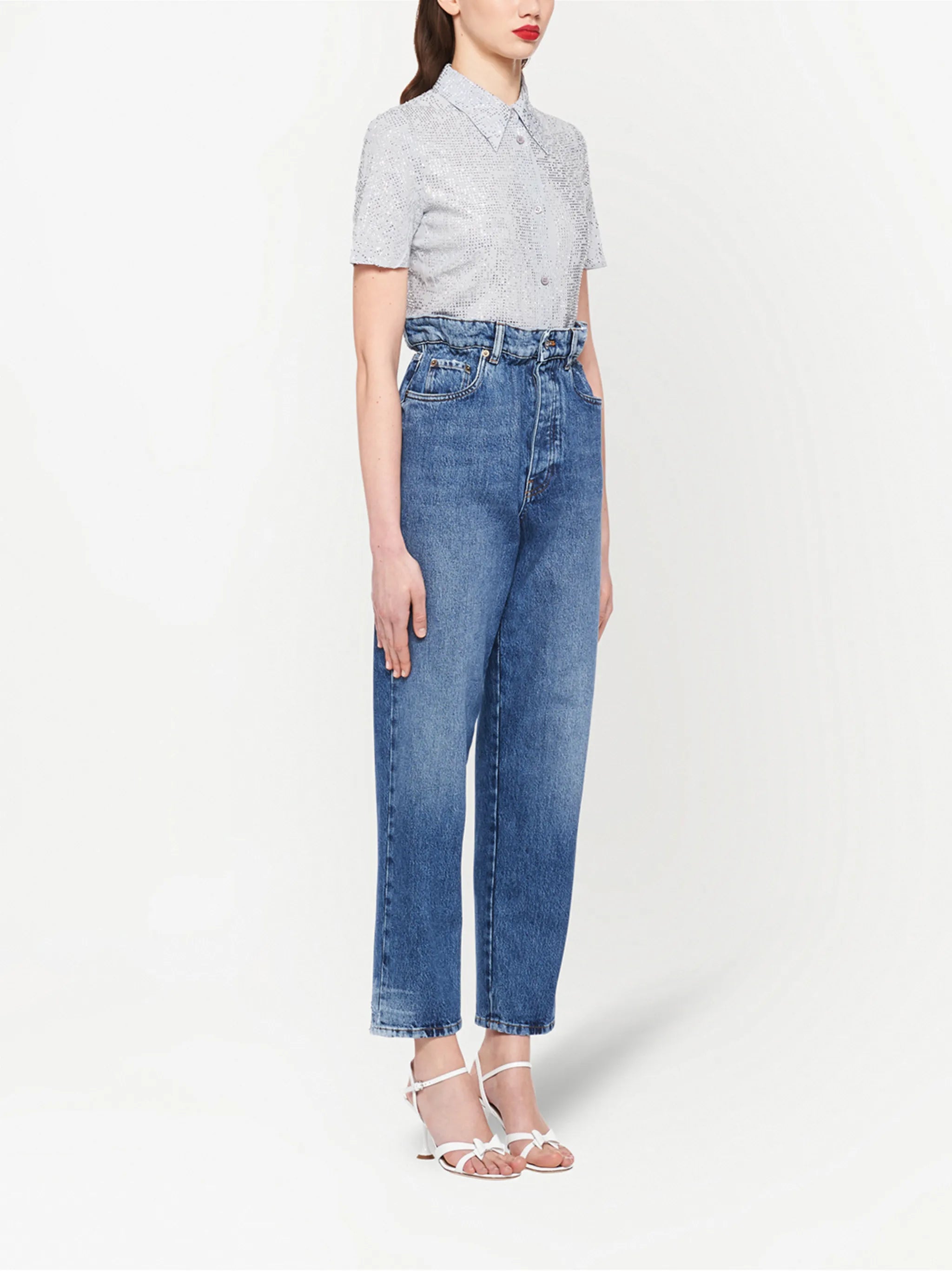 paperbag high-waist jeans