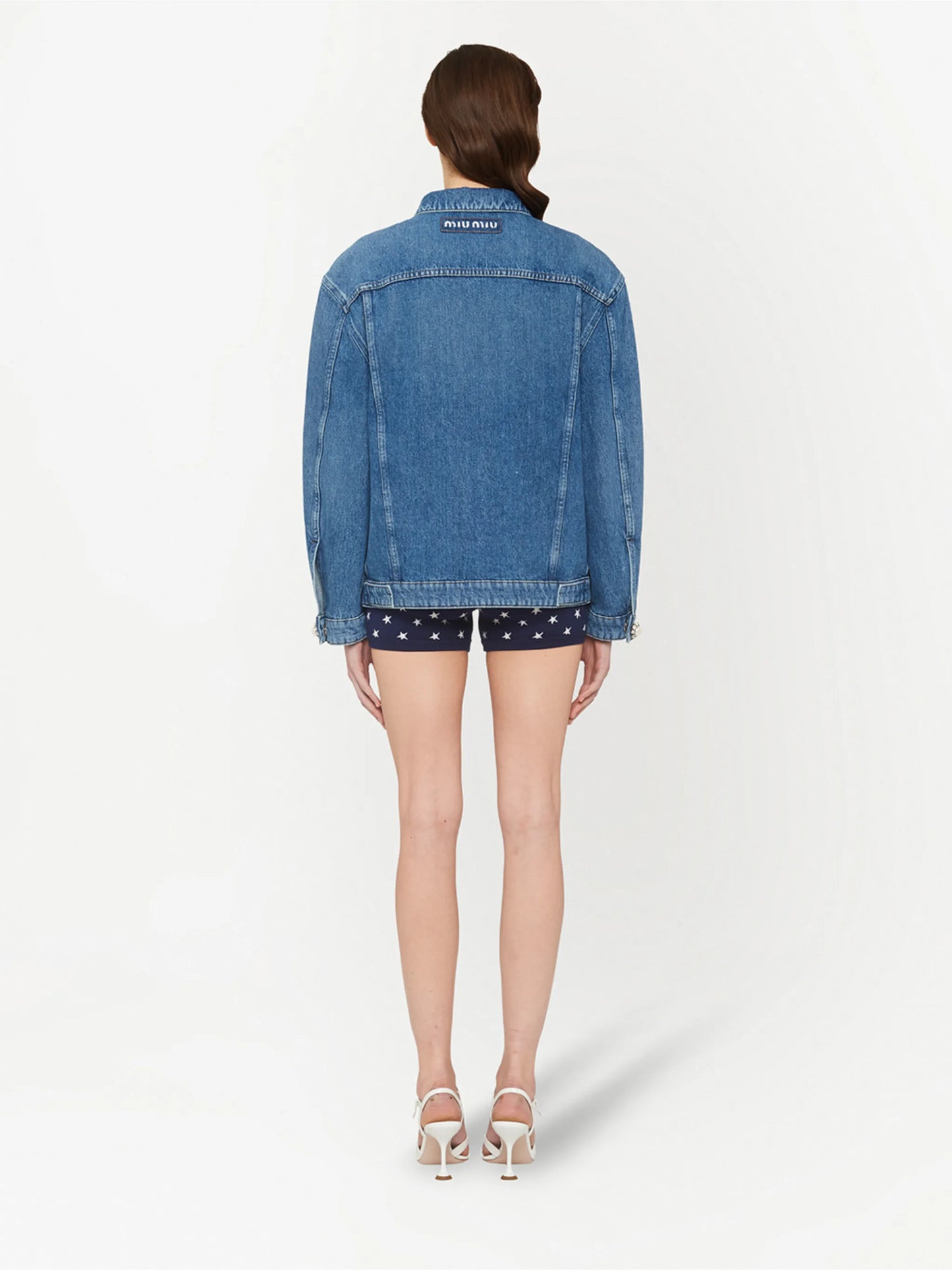 embellished-button denim jacket