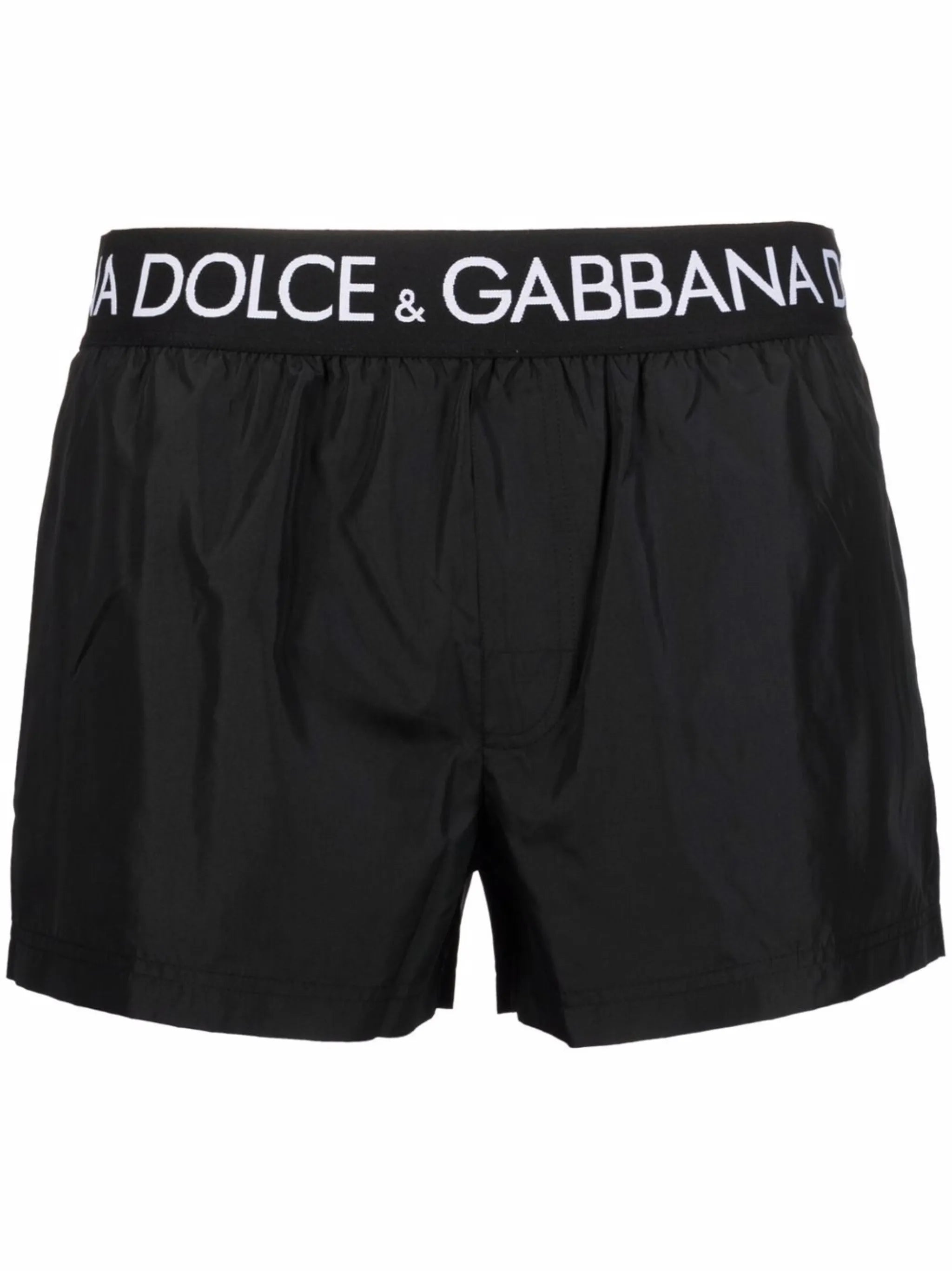logo-waistband swim shorts