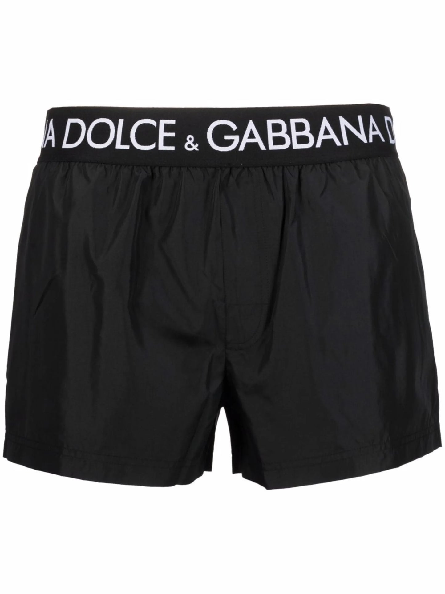 logo-waistband swim shorts