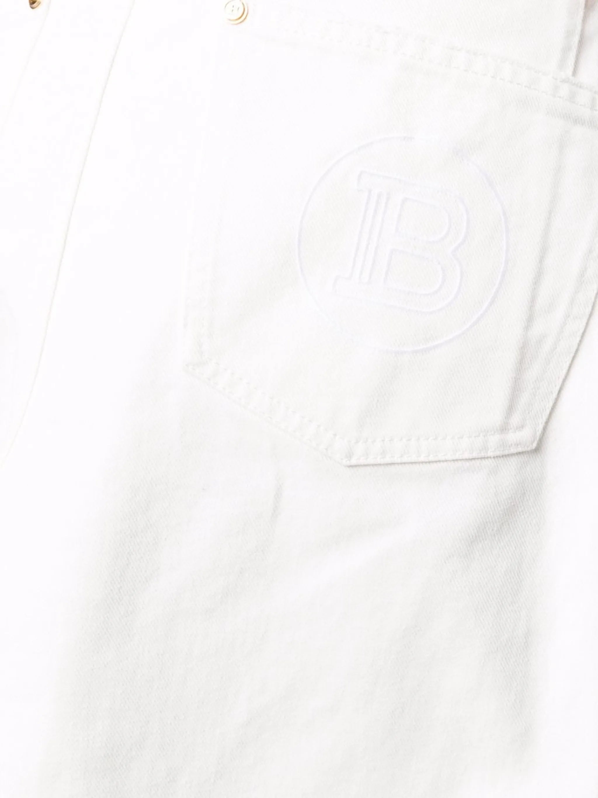 straight-leg denim jeans
