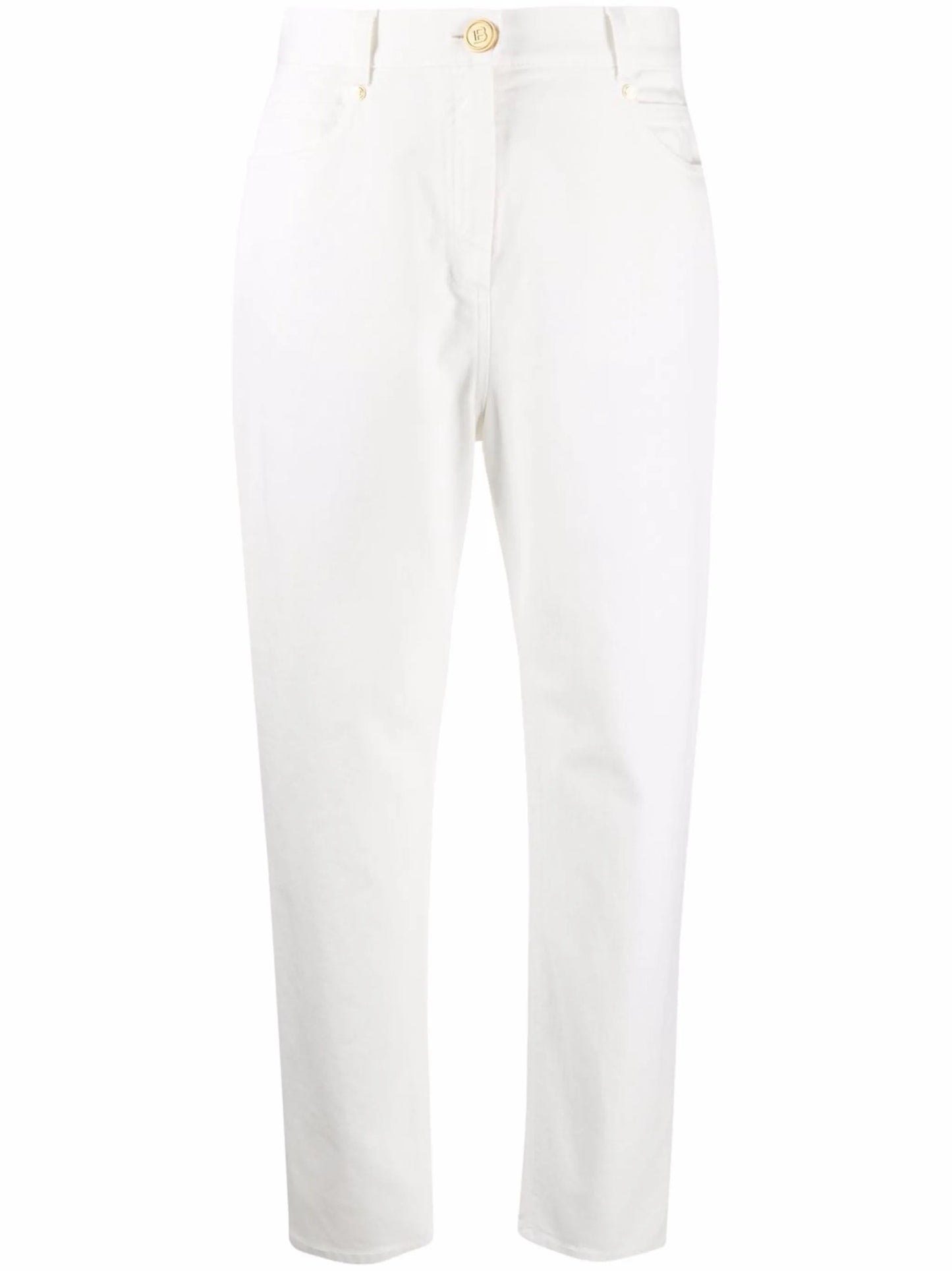 straight-leg denim jeans