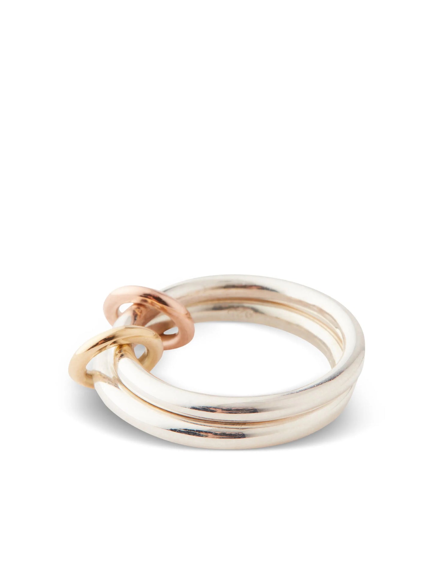 silver, 18kt yellow and rose gold Calliope ring