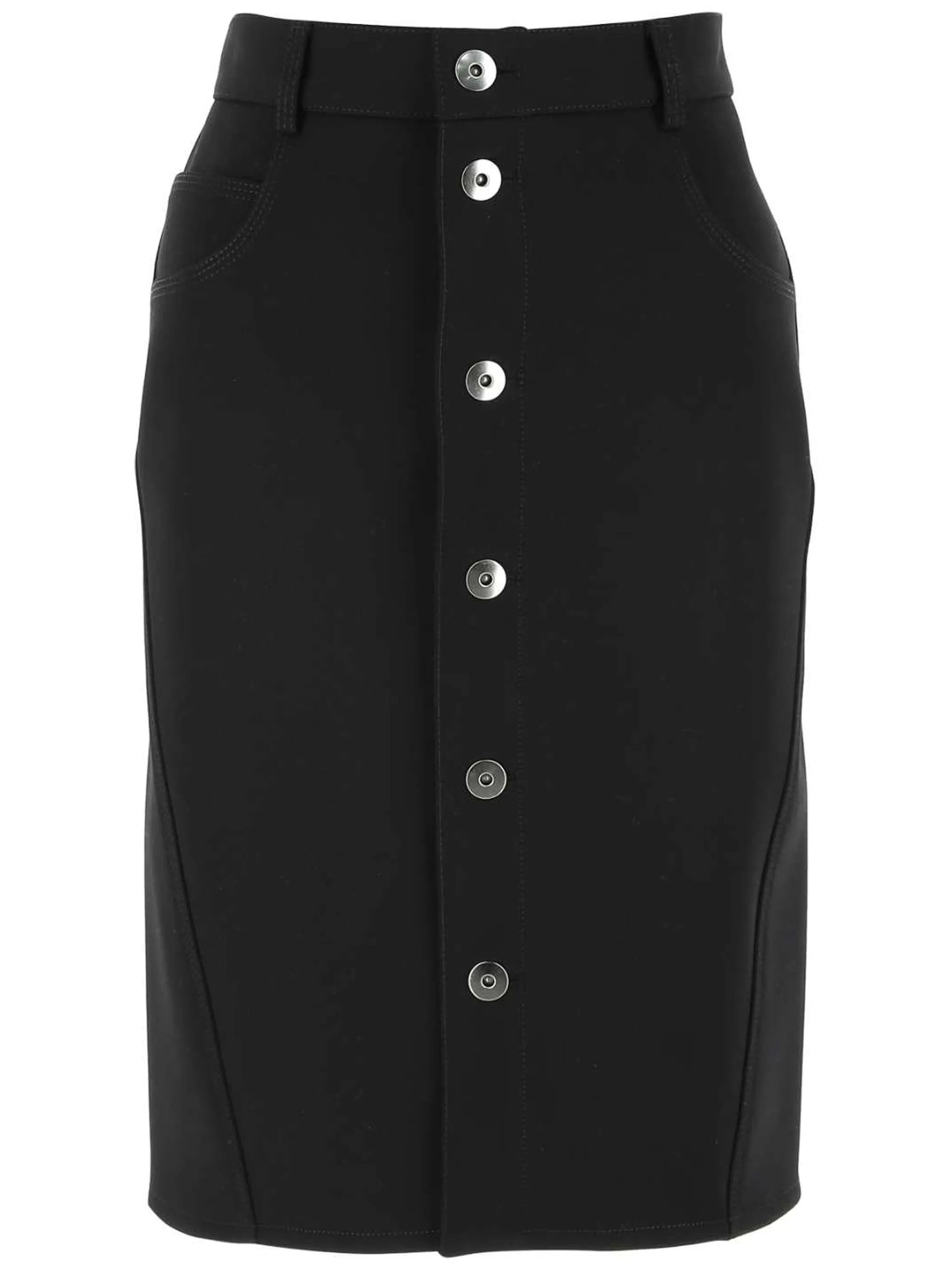 A-line buttoned skirt