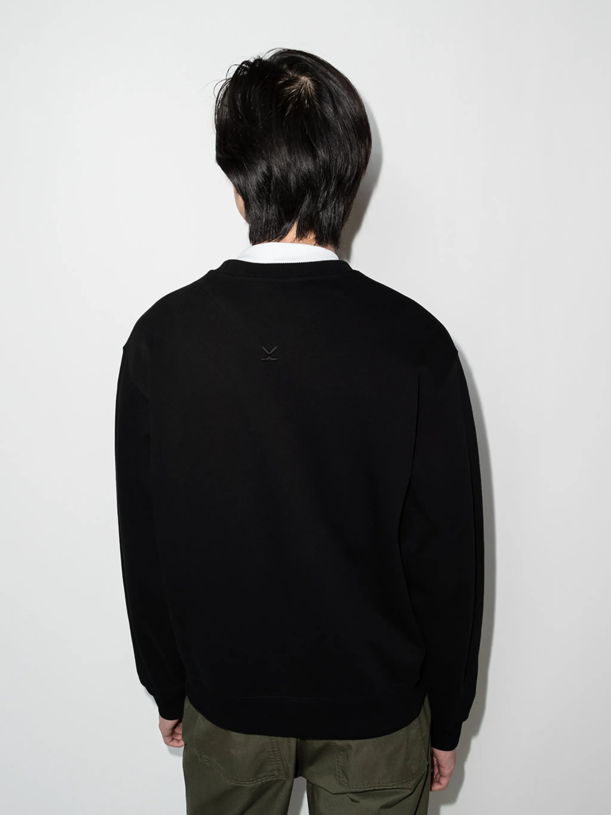 tiger-print crew neck sweatshirt