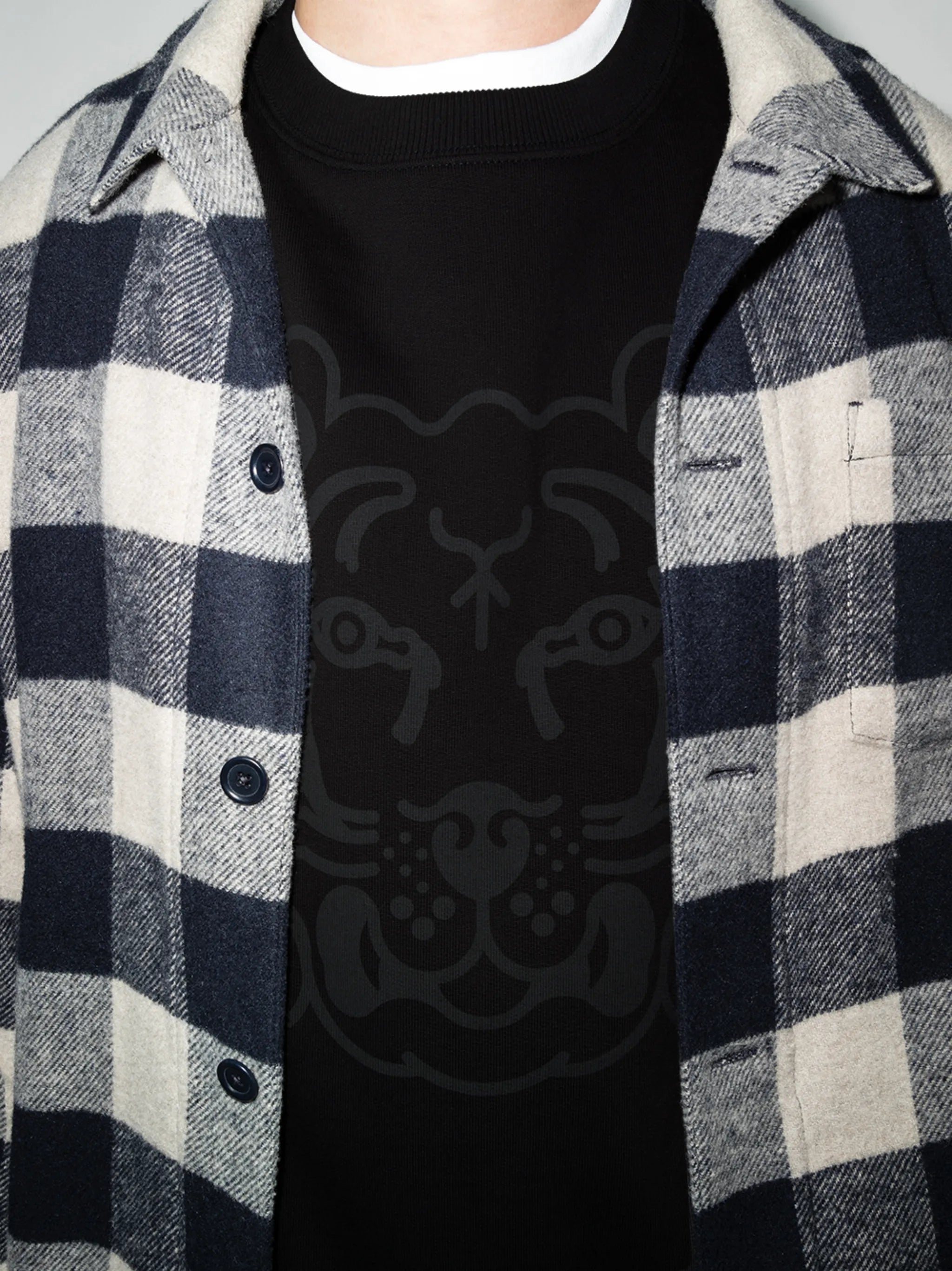 tiger-print crew neck sweatshirt