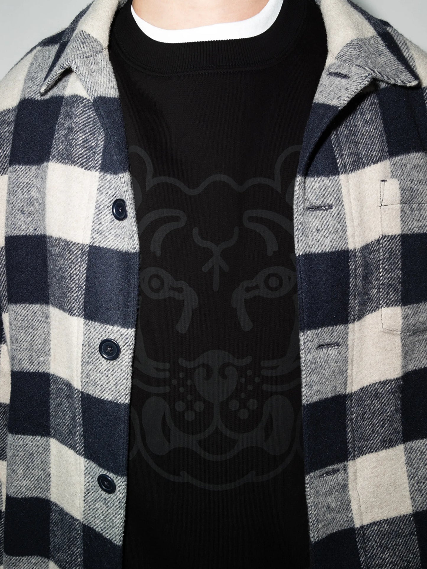 tiger-print crew neck sweatshirt