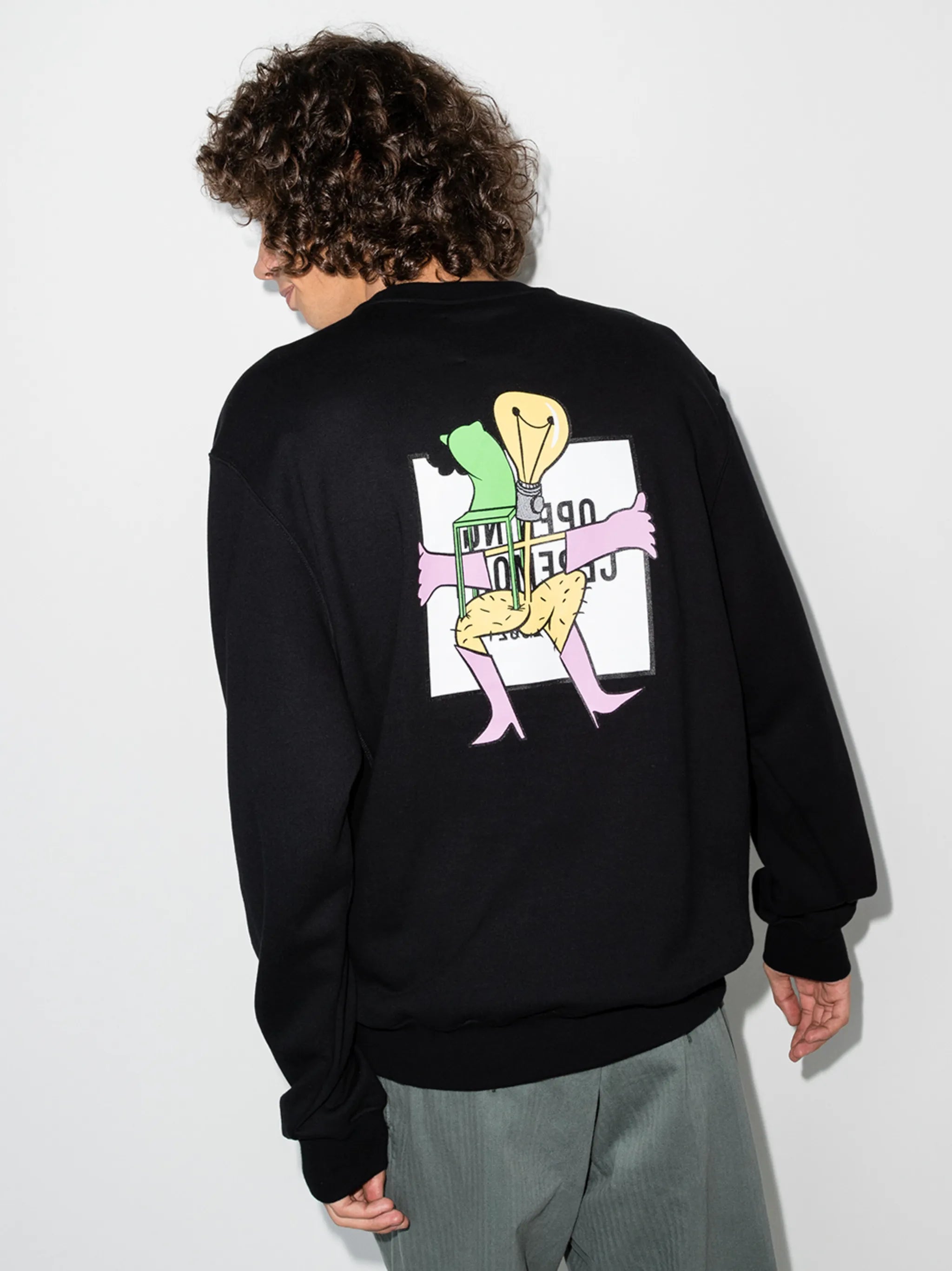 lightbulb crew neck sweatshirt