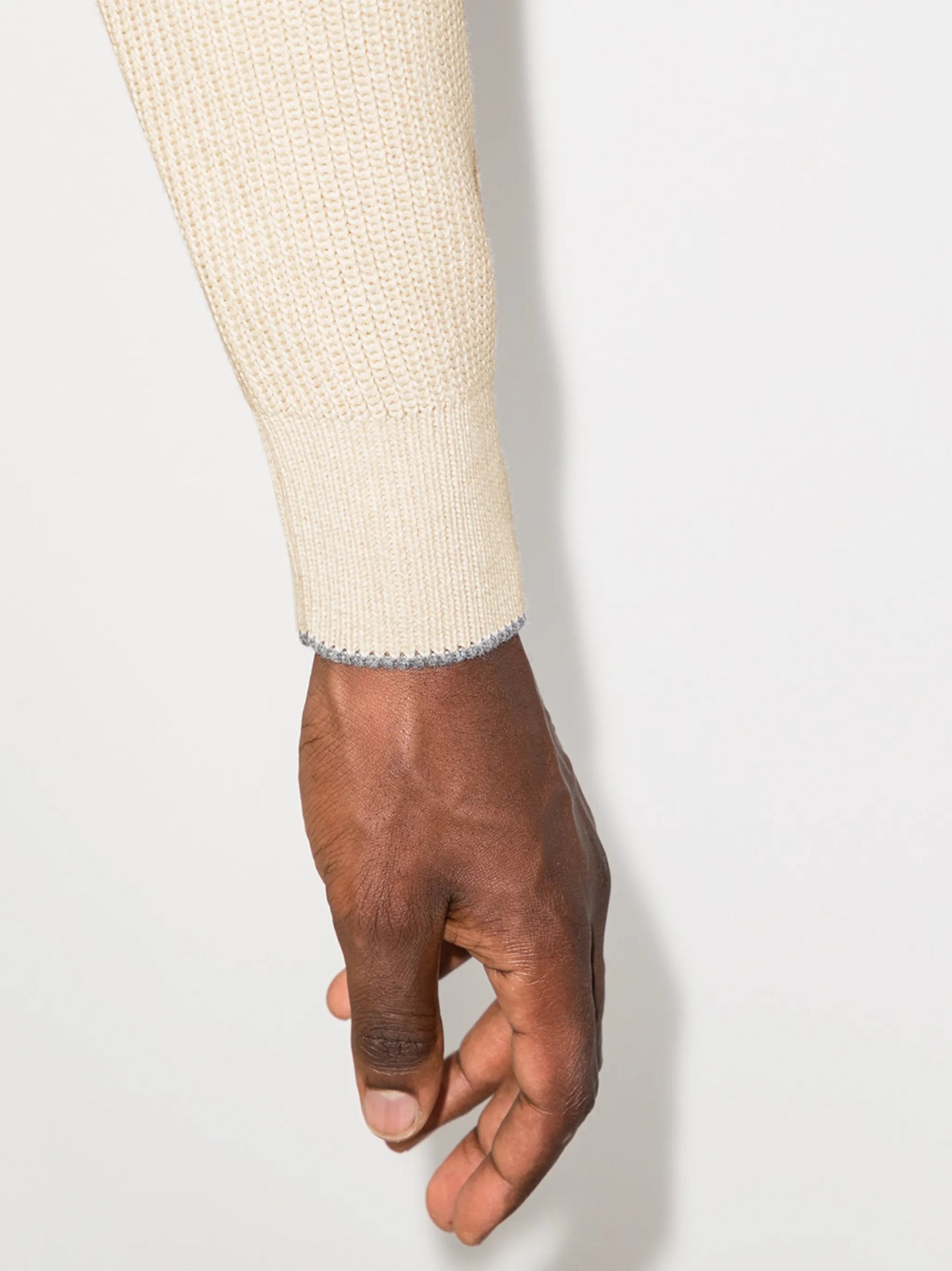 rib-knit cotton jumper