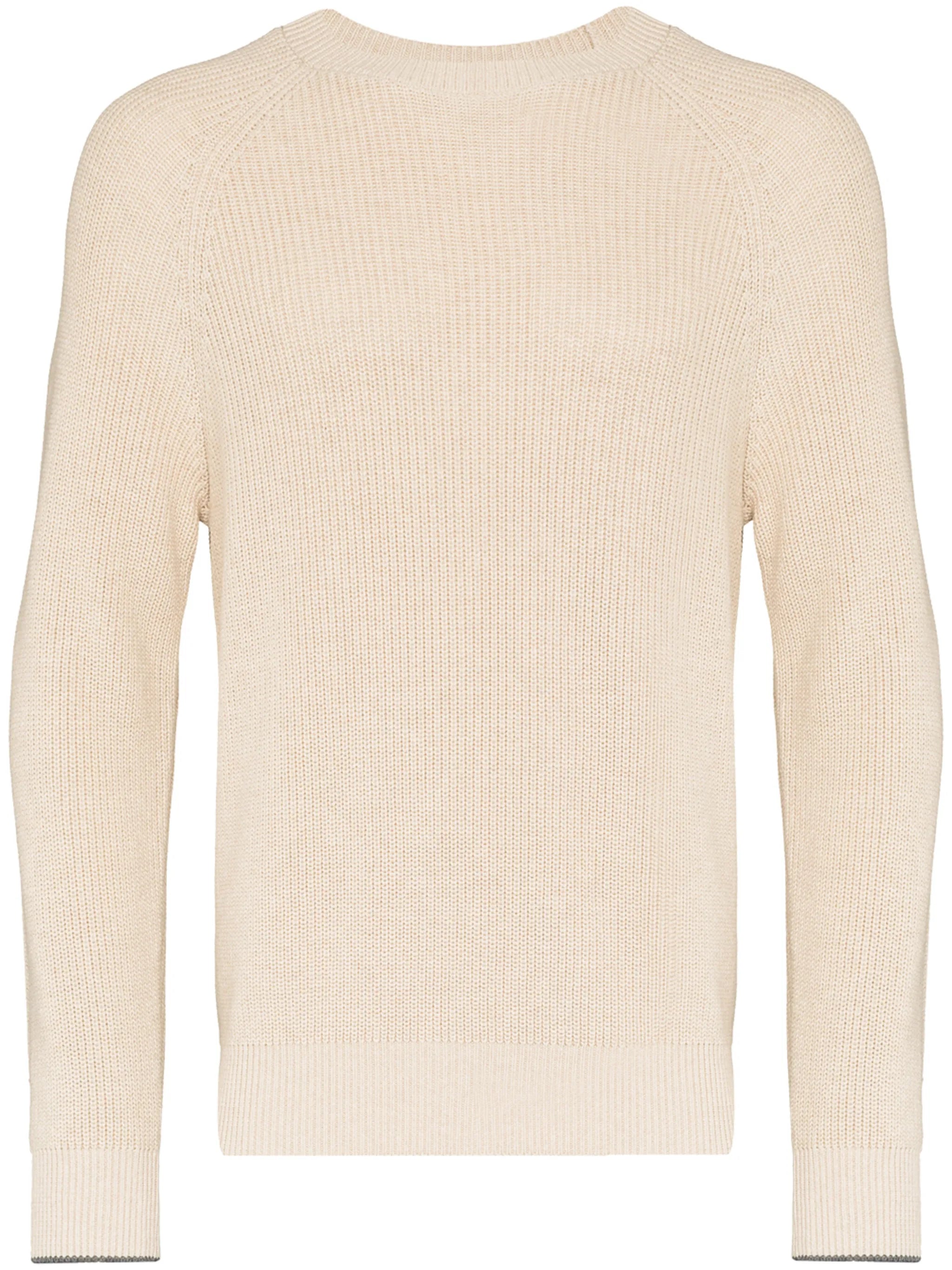 rib-knit cotton jumper