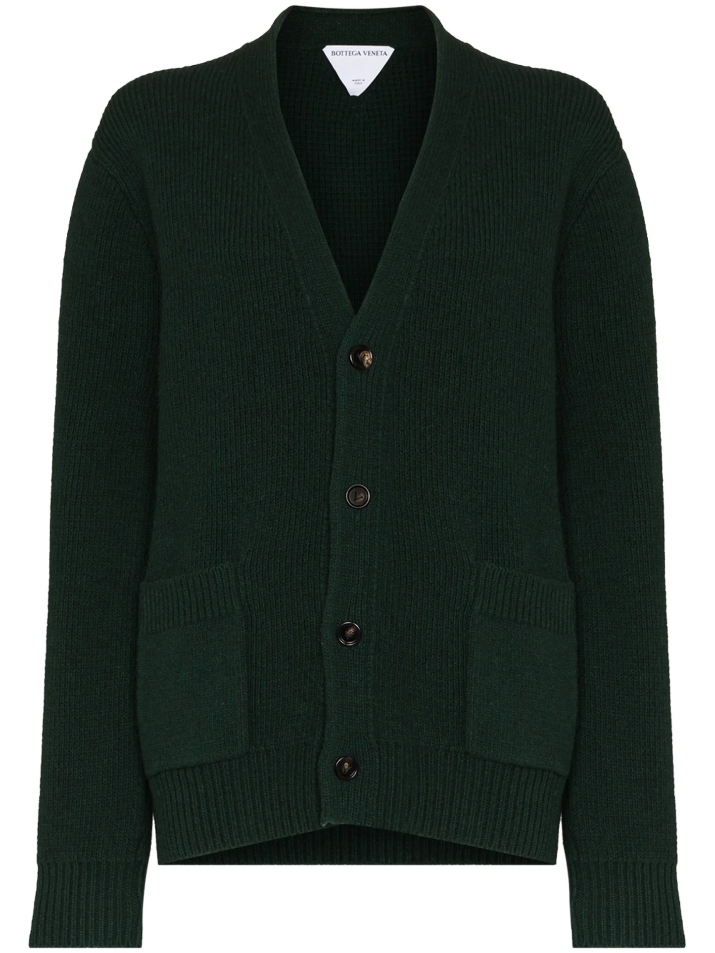 V-neck wool cardigan