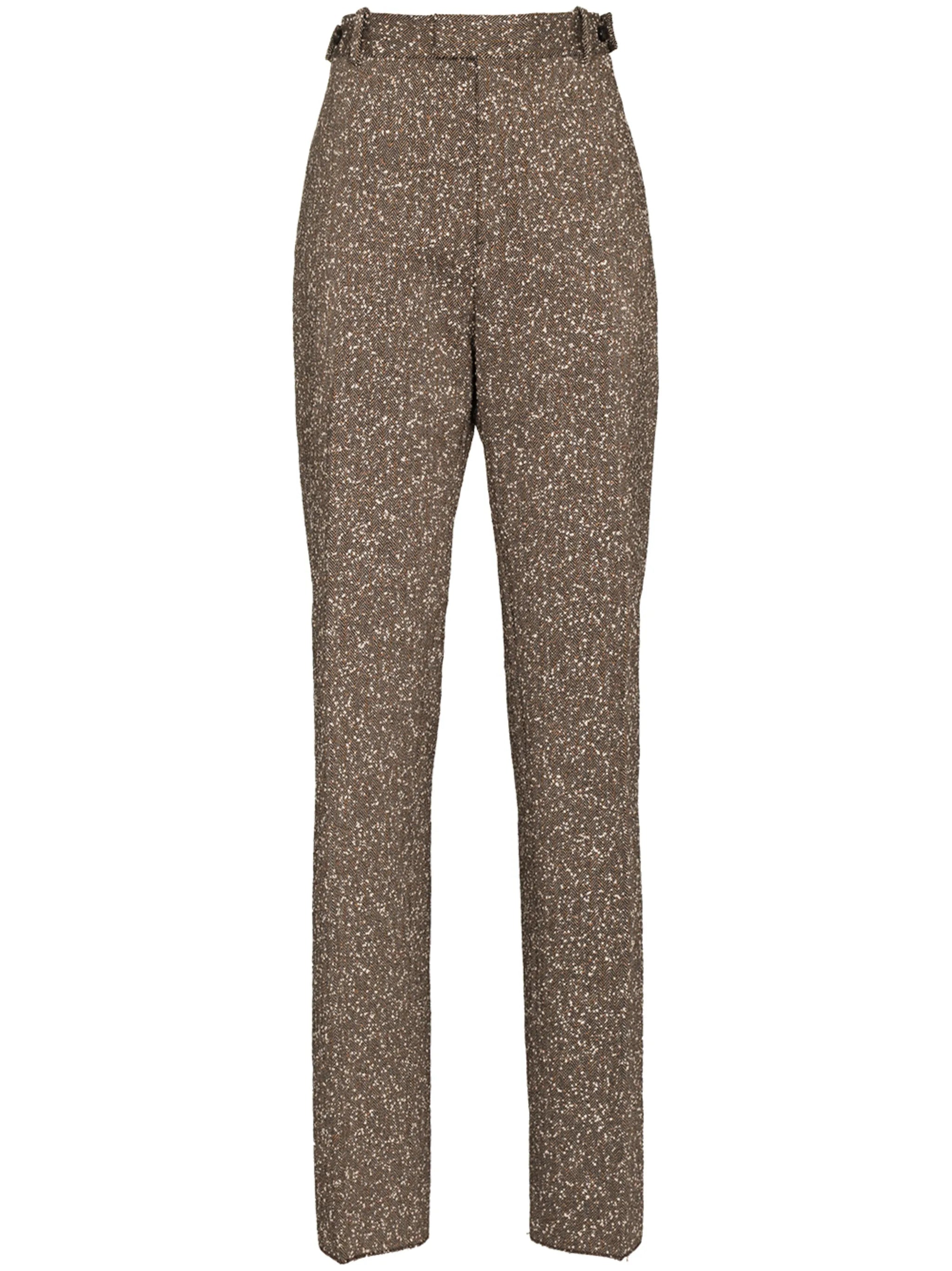 high-rise straight-leg trousers