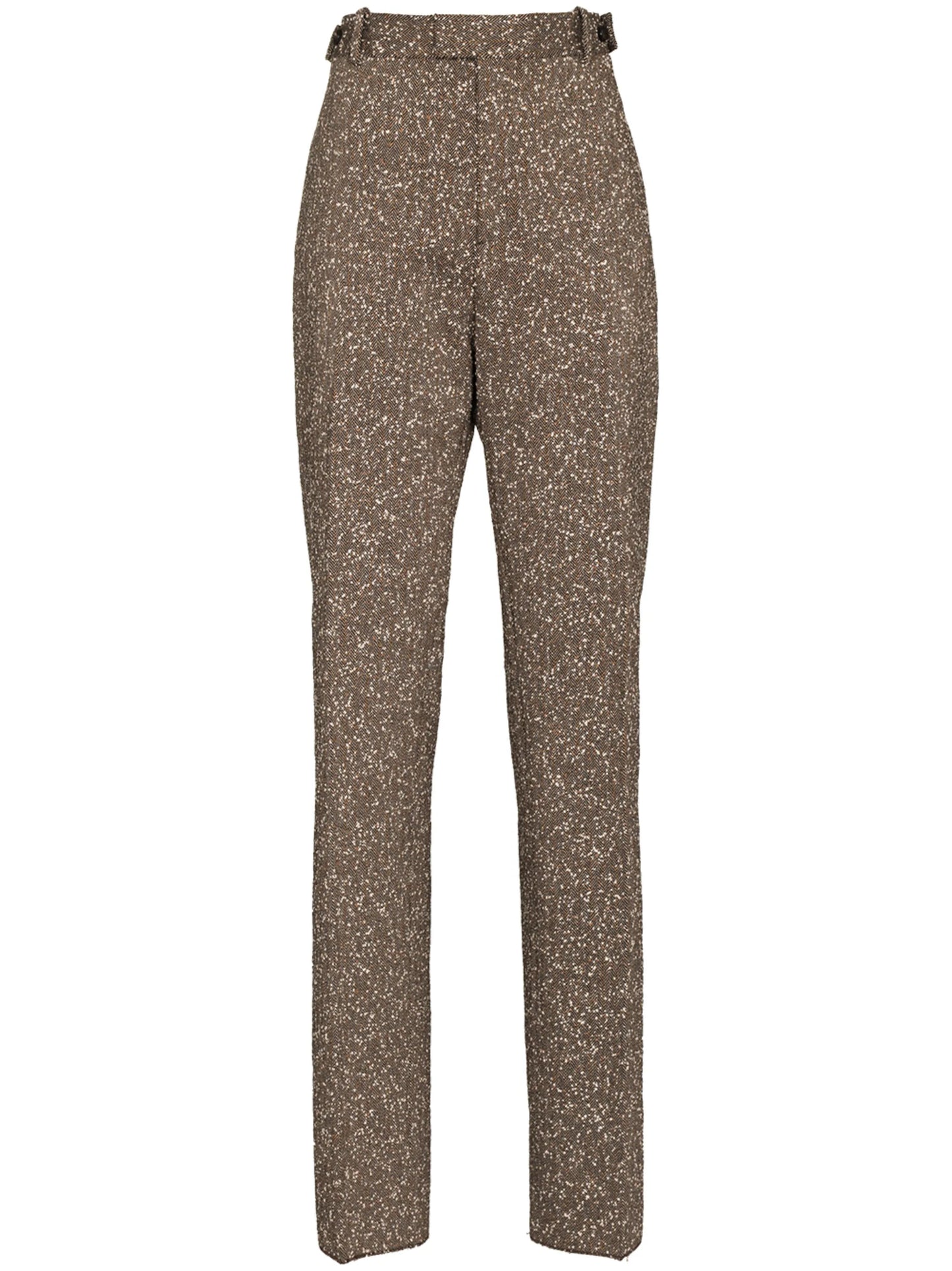 high-rise straight-leg trousers