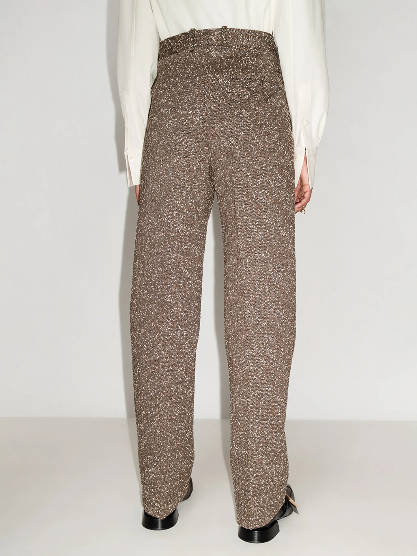high-rise straight-leg trousers