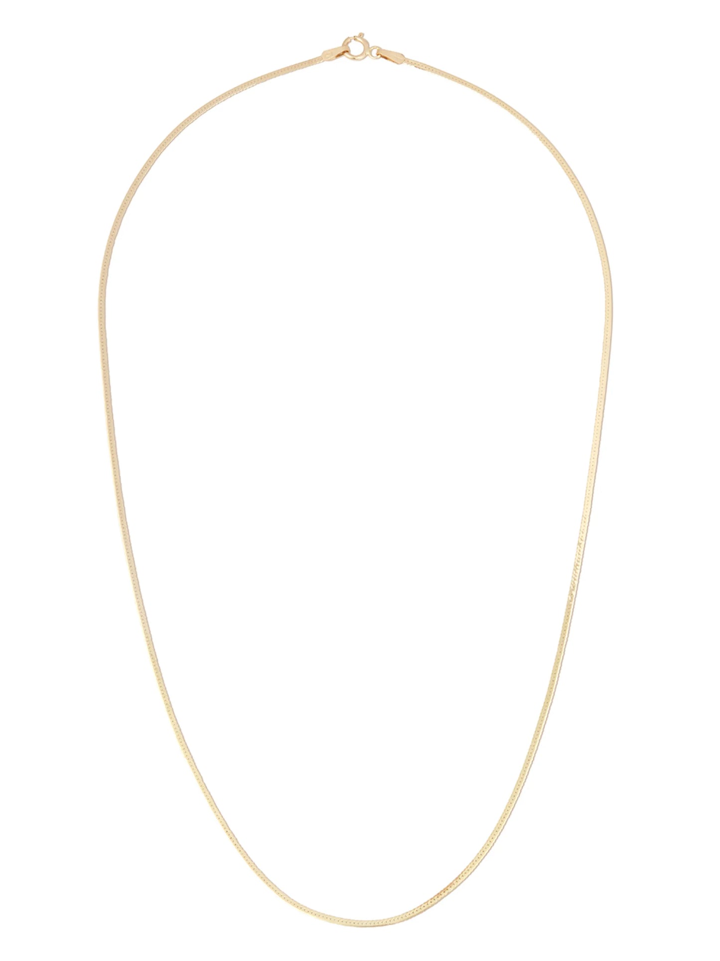 10kt yellow gold herringbone chain necklace