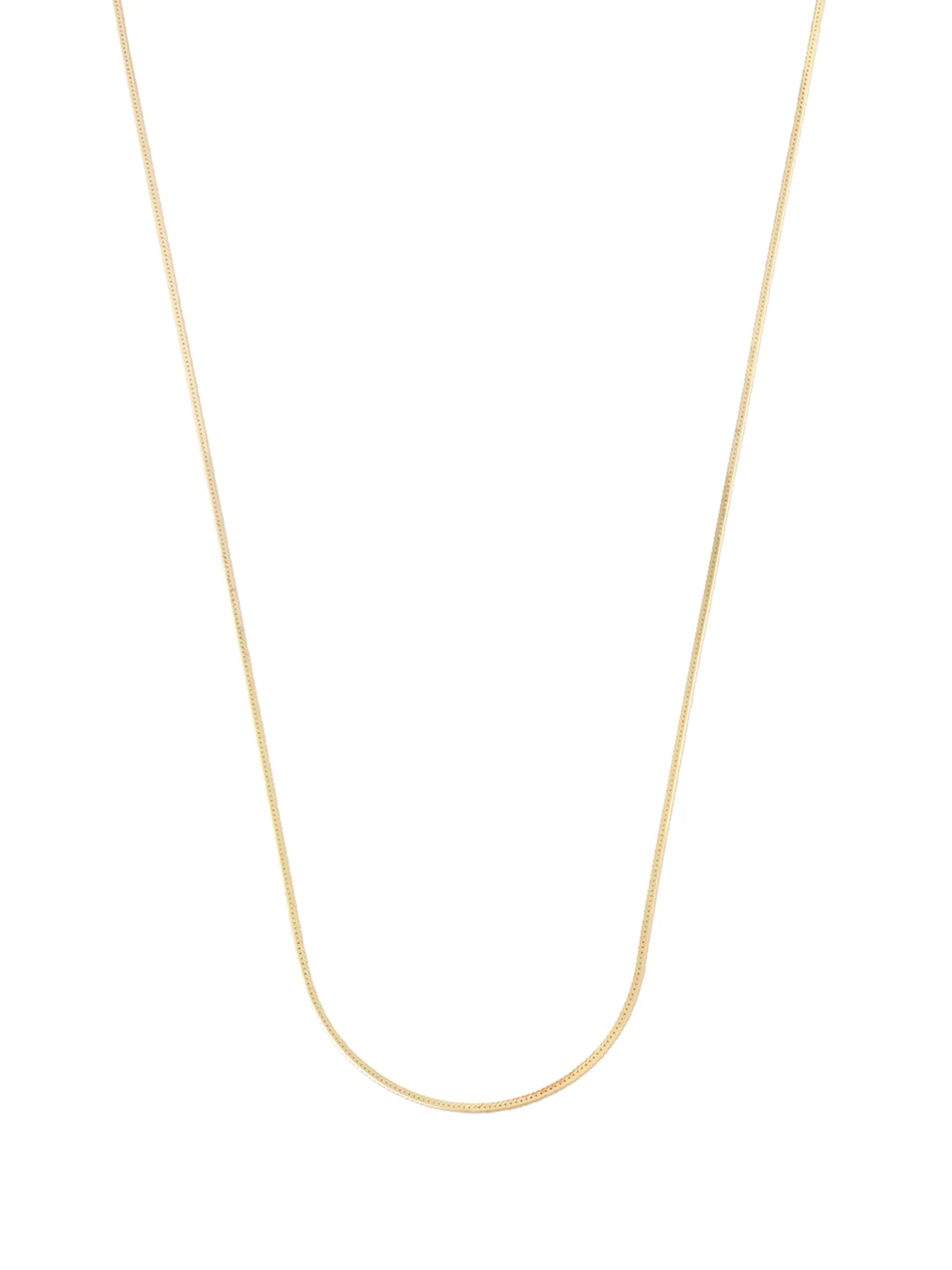 10kt yellow gold herringbone chain necklace