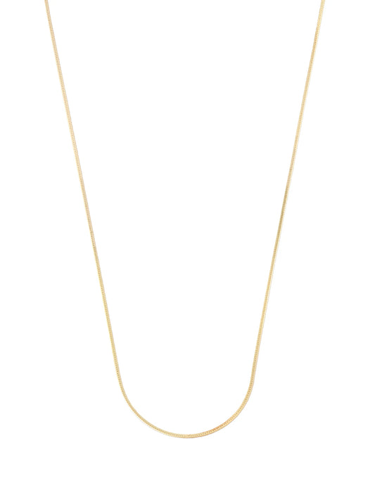 10kt yellow gold herringbone chain necklace