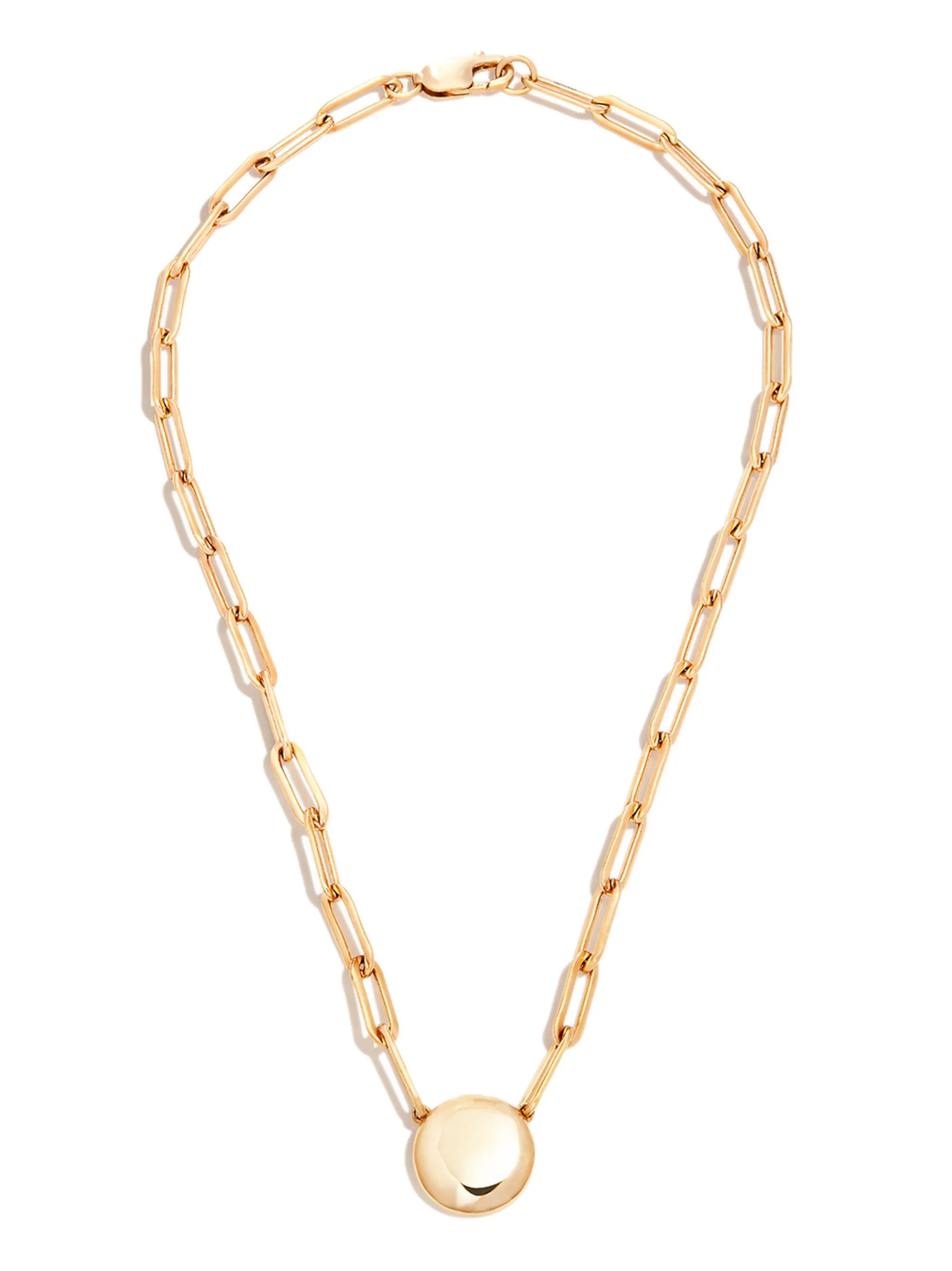 Puffy pendant necklace