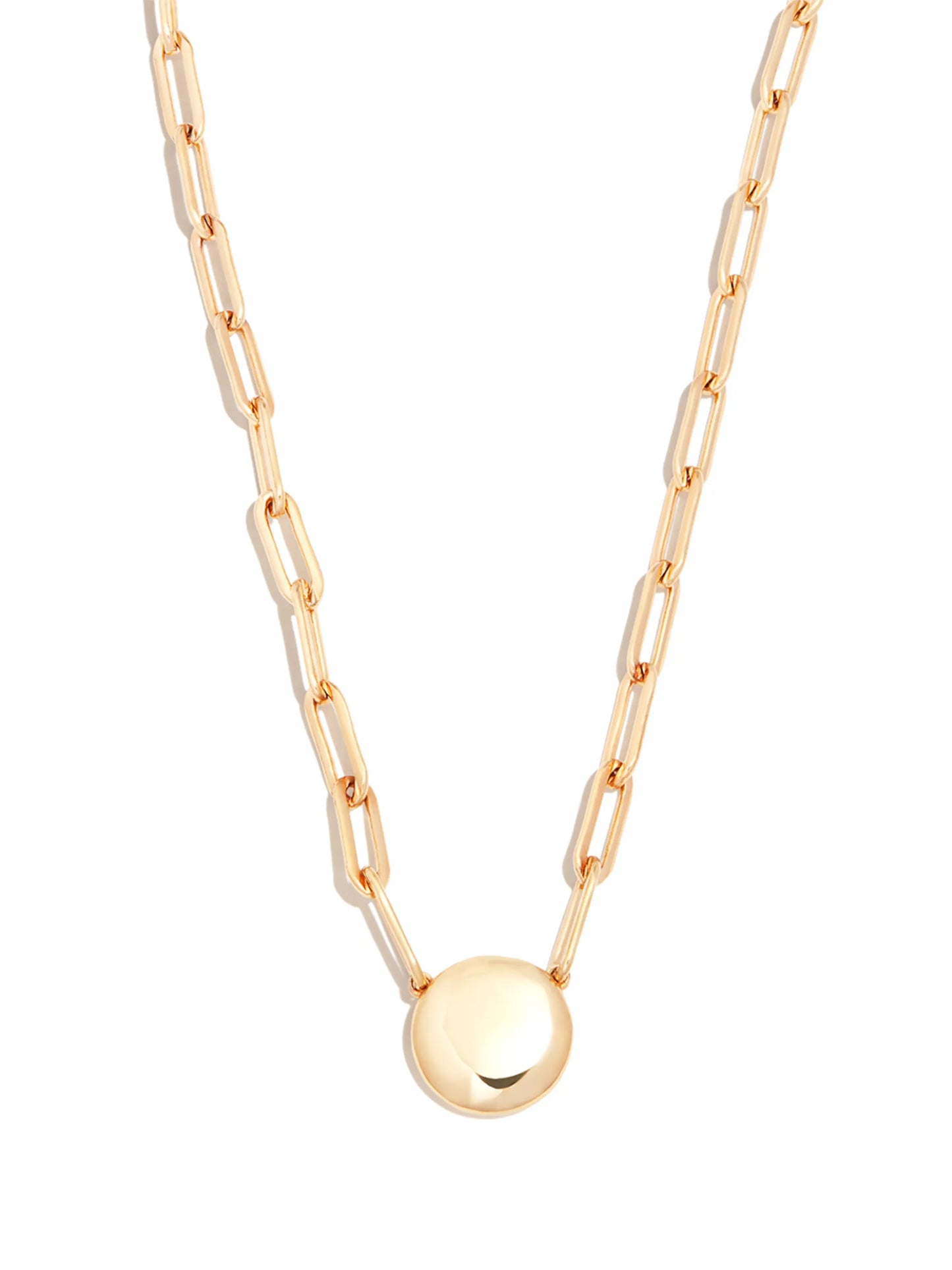 Puffy pendant necklace