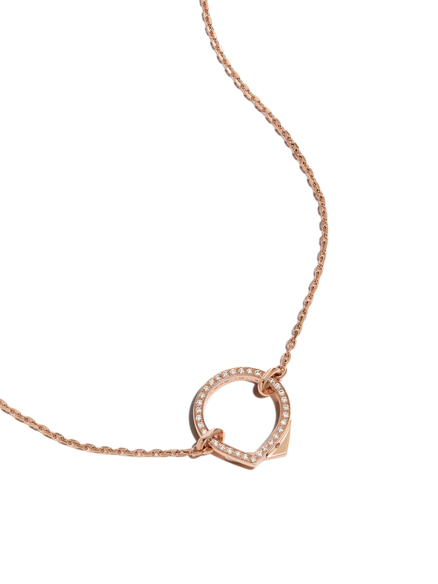 18kt rose gold Antifer diamond necklace