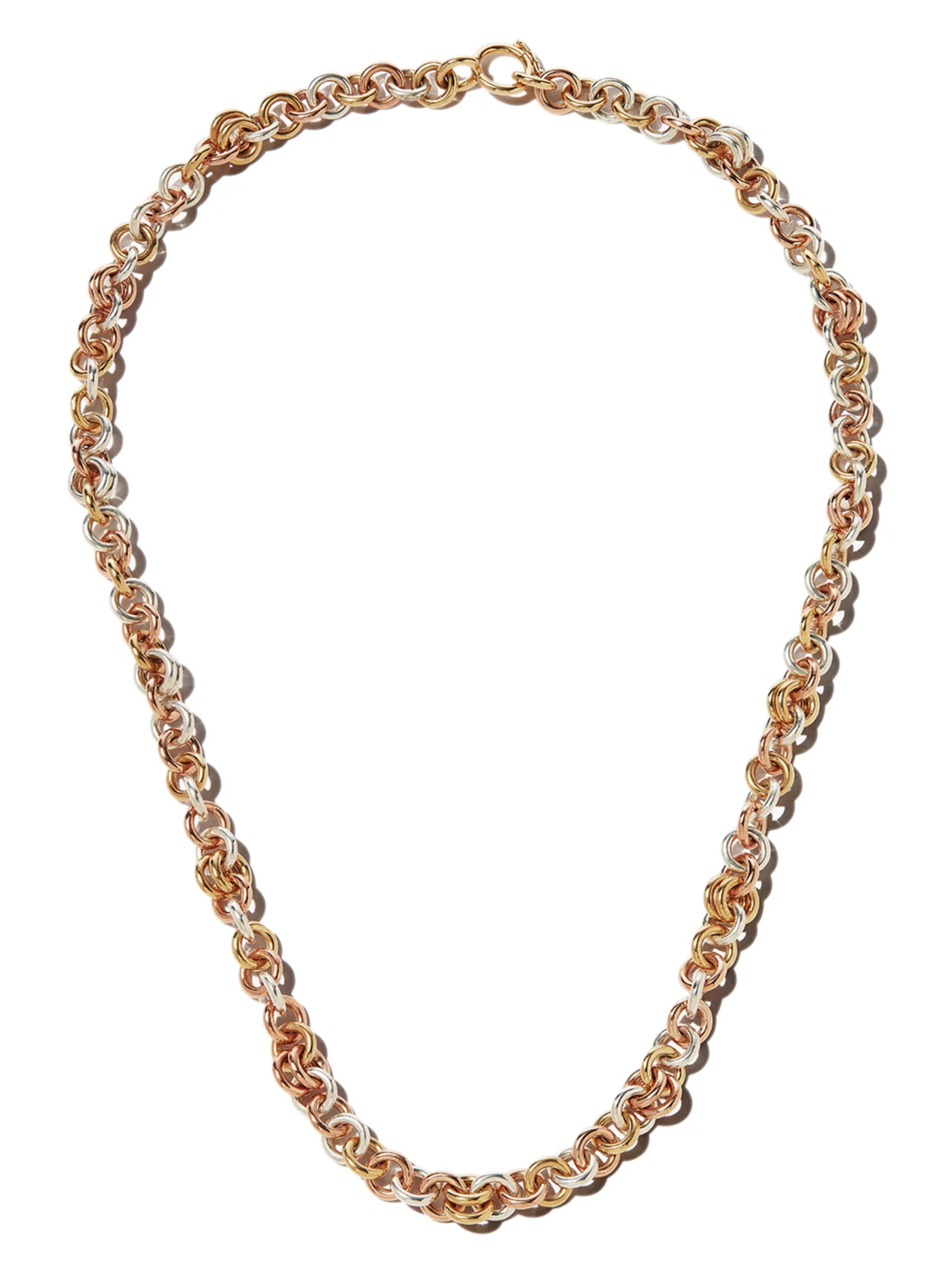 18kt gold and sterling silver Serpens chain necklace