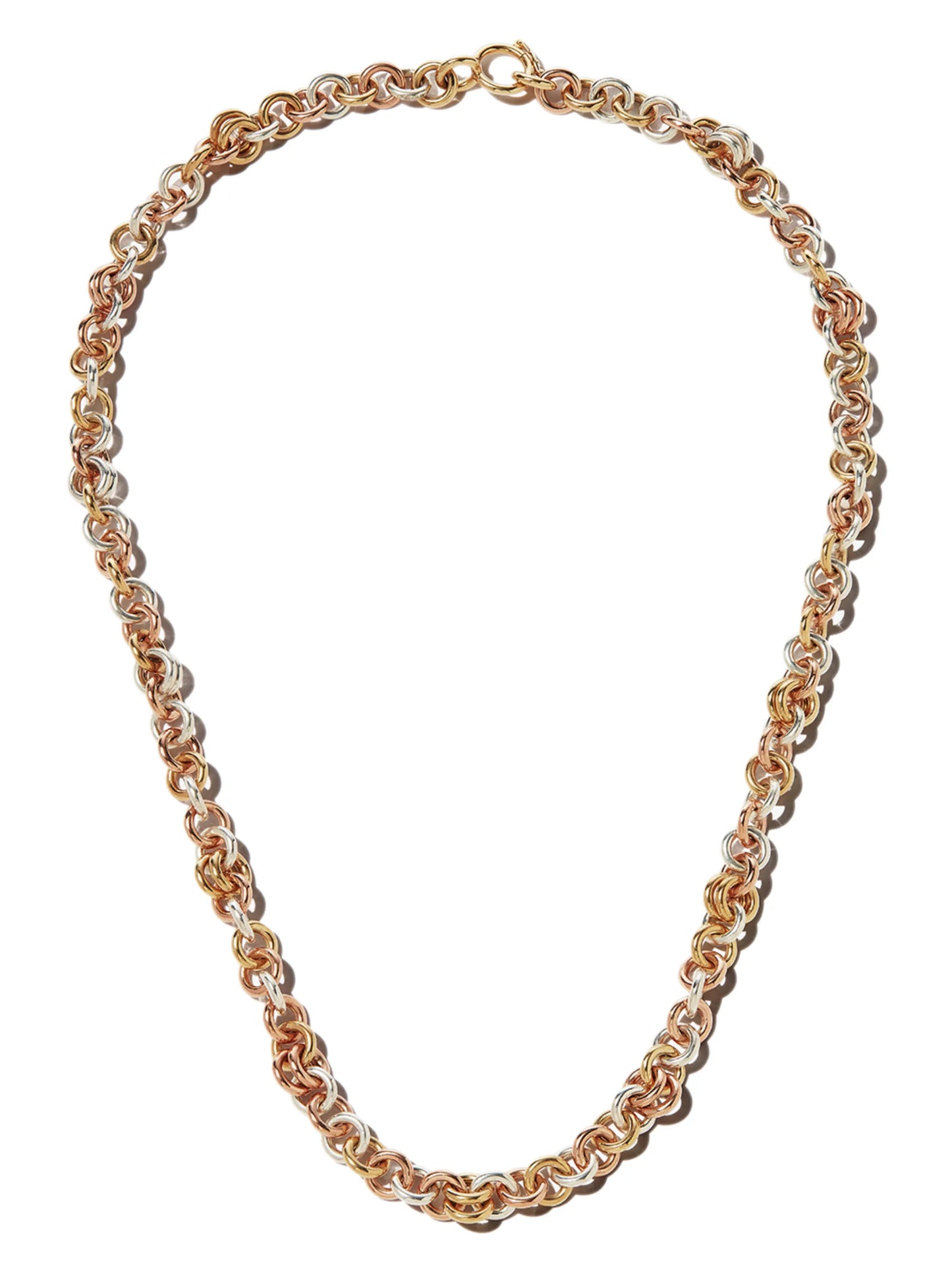 18kt gold and sterling silver Serpens chain necklace