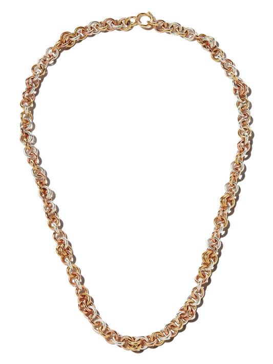 18kt gold and sterling silver Serpens chain necklace
