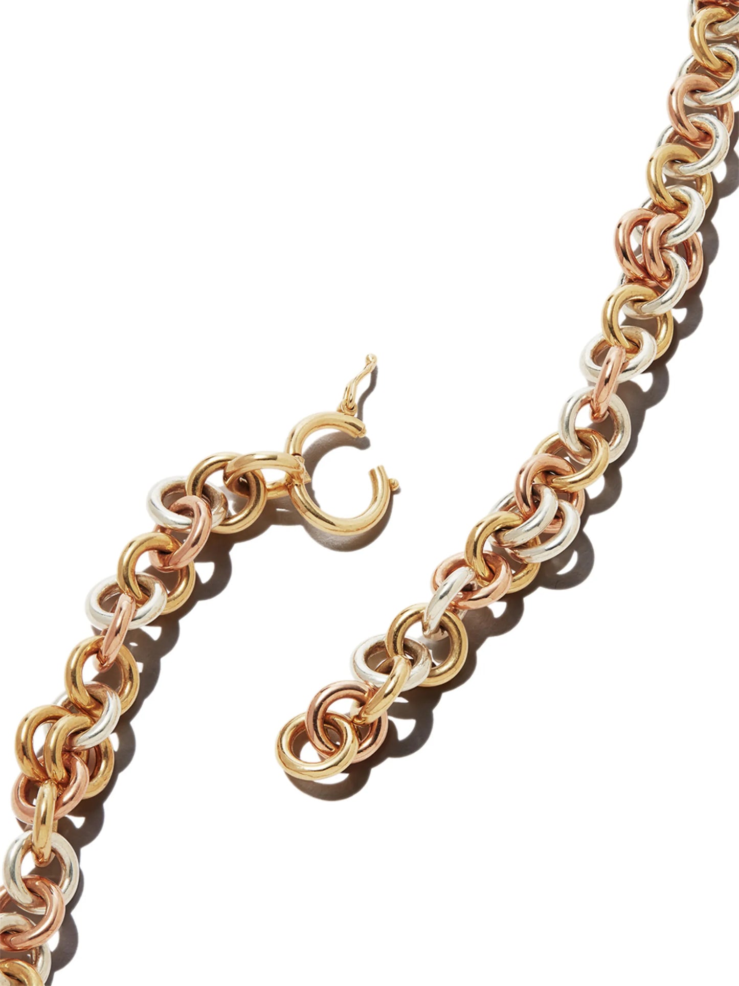 18kt gold and sterling silver Serpens chain necklace