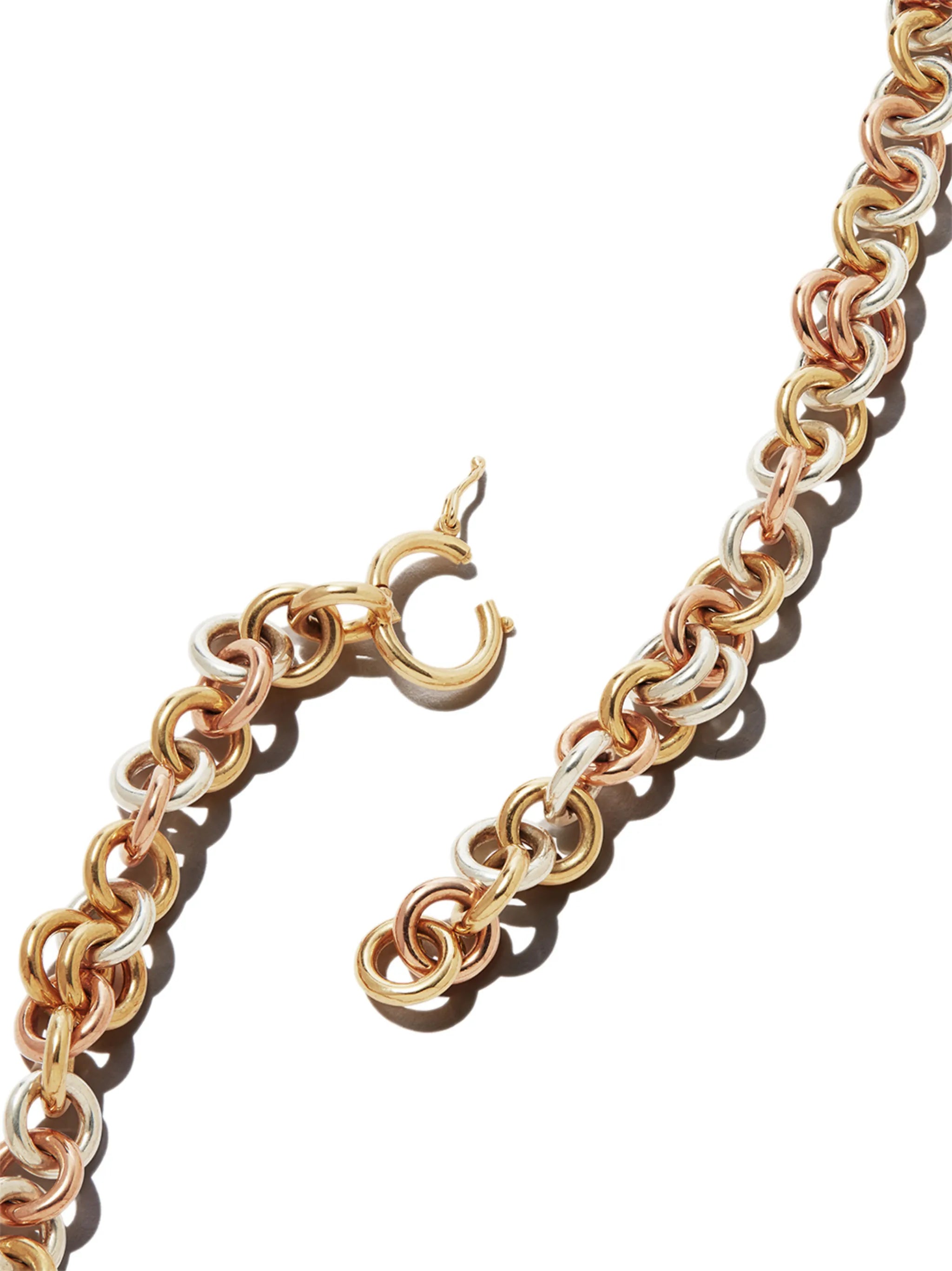 18kt gold and sterling silver Serpens chain necklace