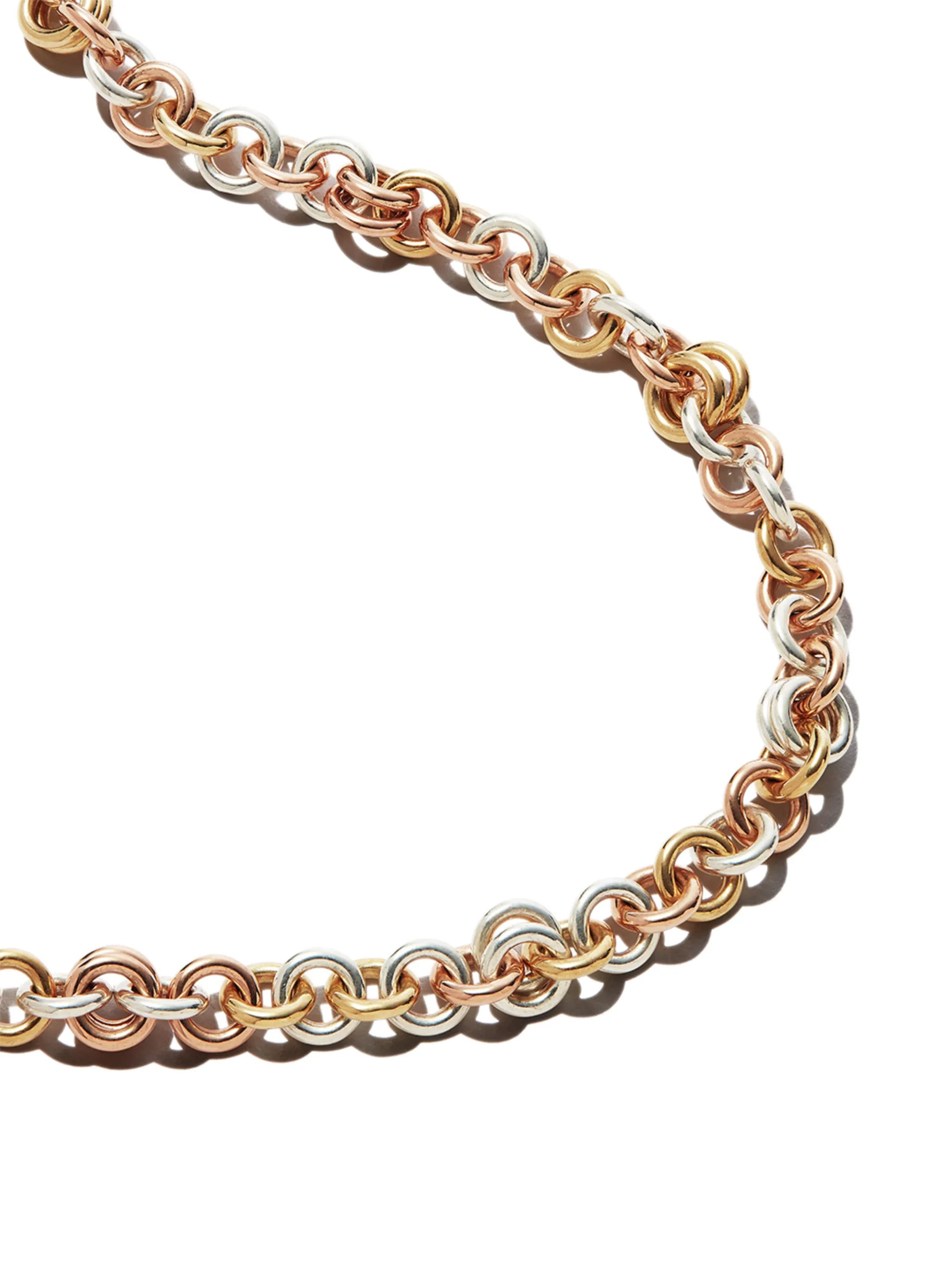 18kt gold and sterling silver Serpens chain necklace