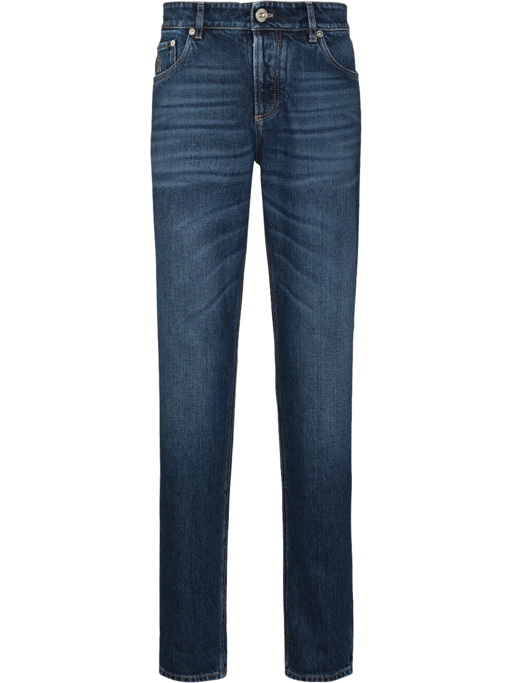 distressed mid-rise jeans
