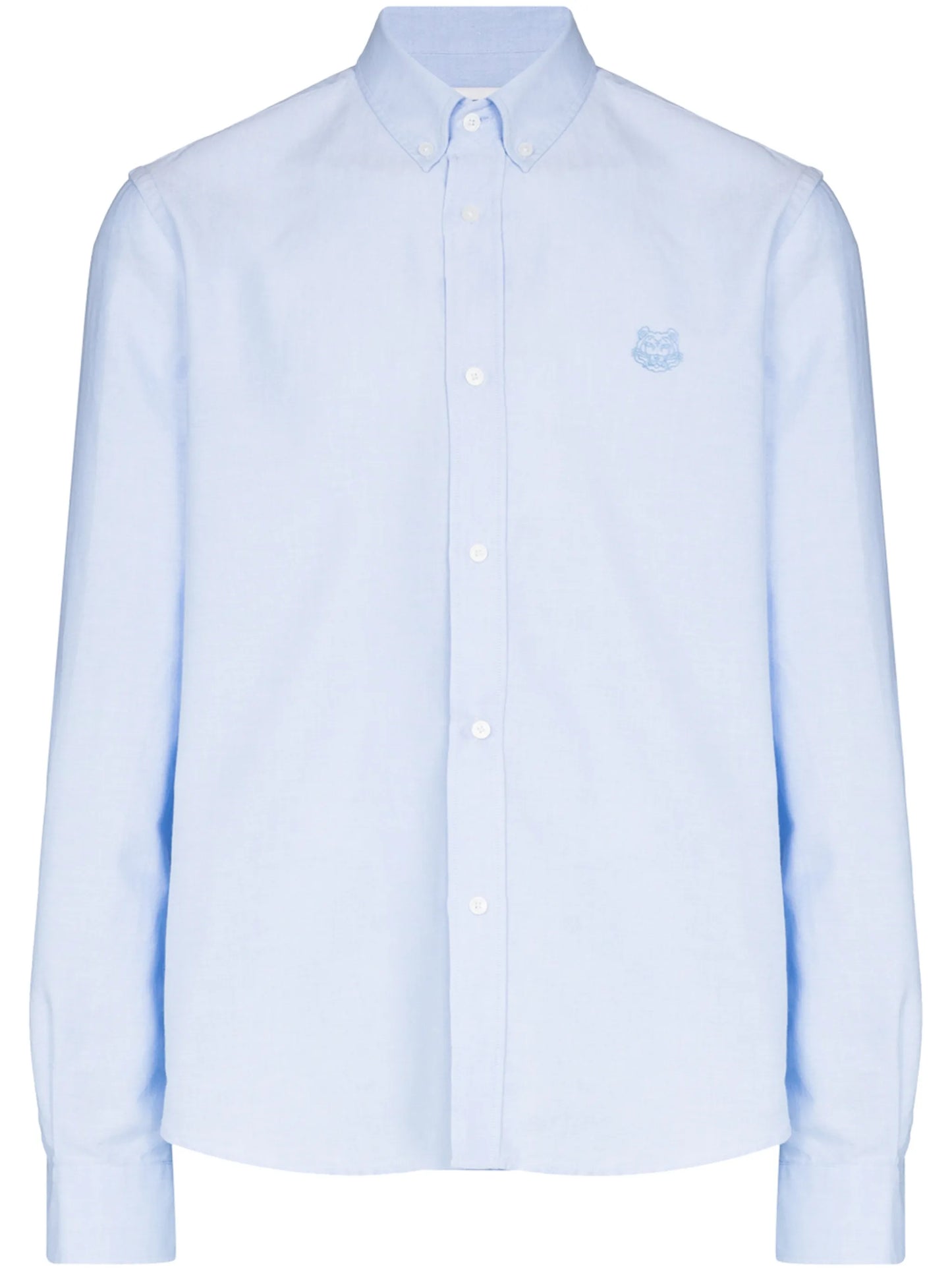tiger chest button down shirt