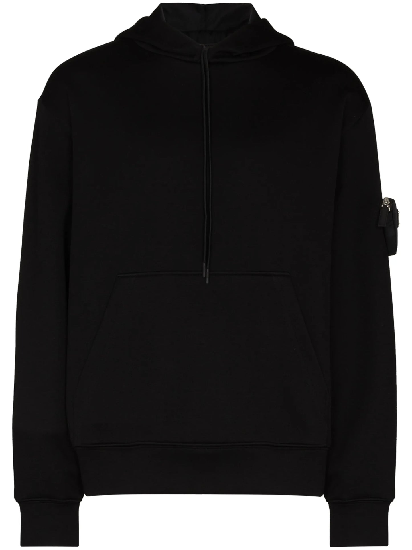 triangle-pouch drawstring hoodie