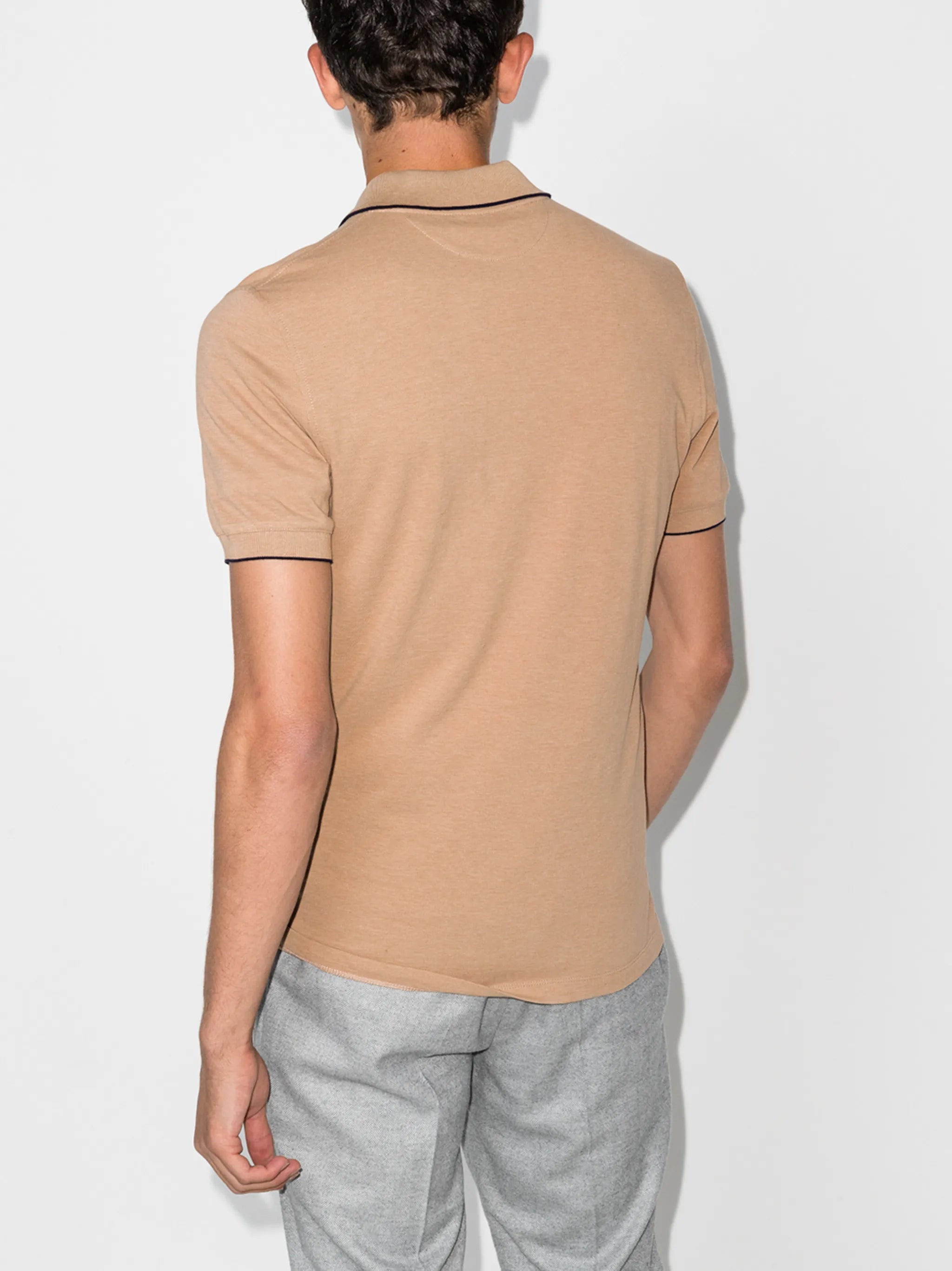 logo-embroidered short-sleeve polo shirt