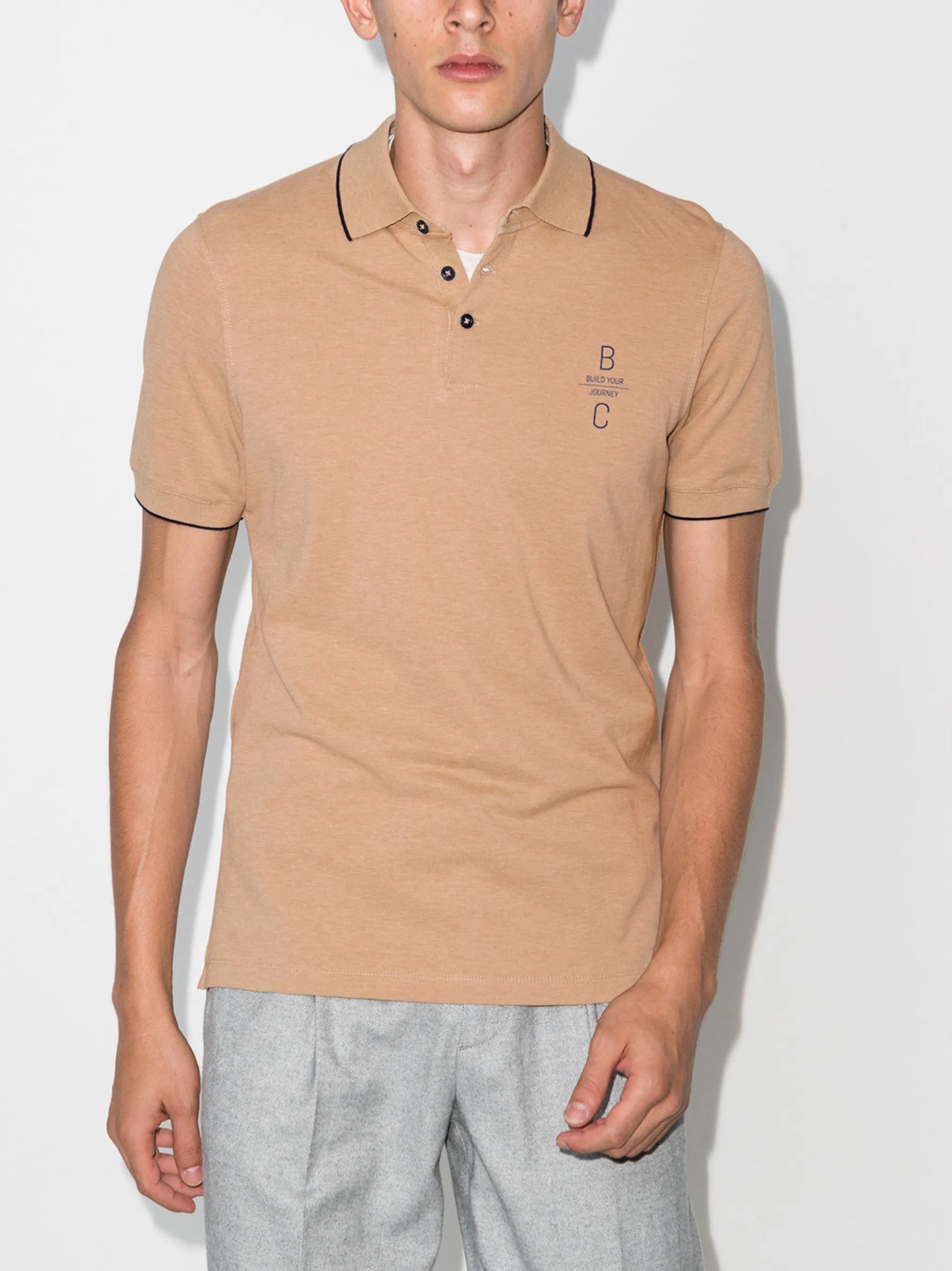 logo-embroidered short-sleeve polo shirt