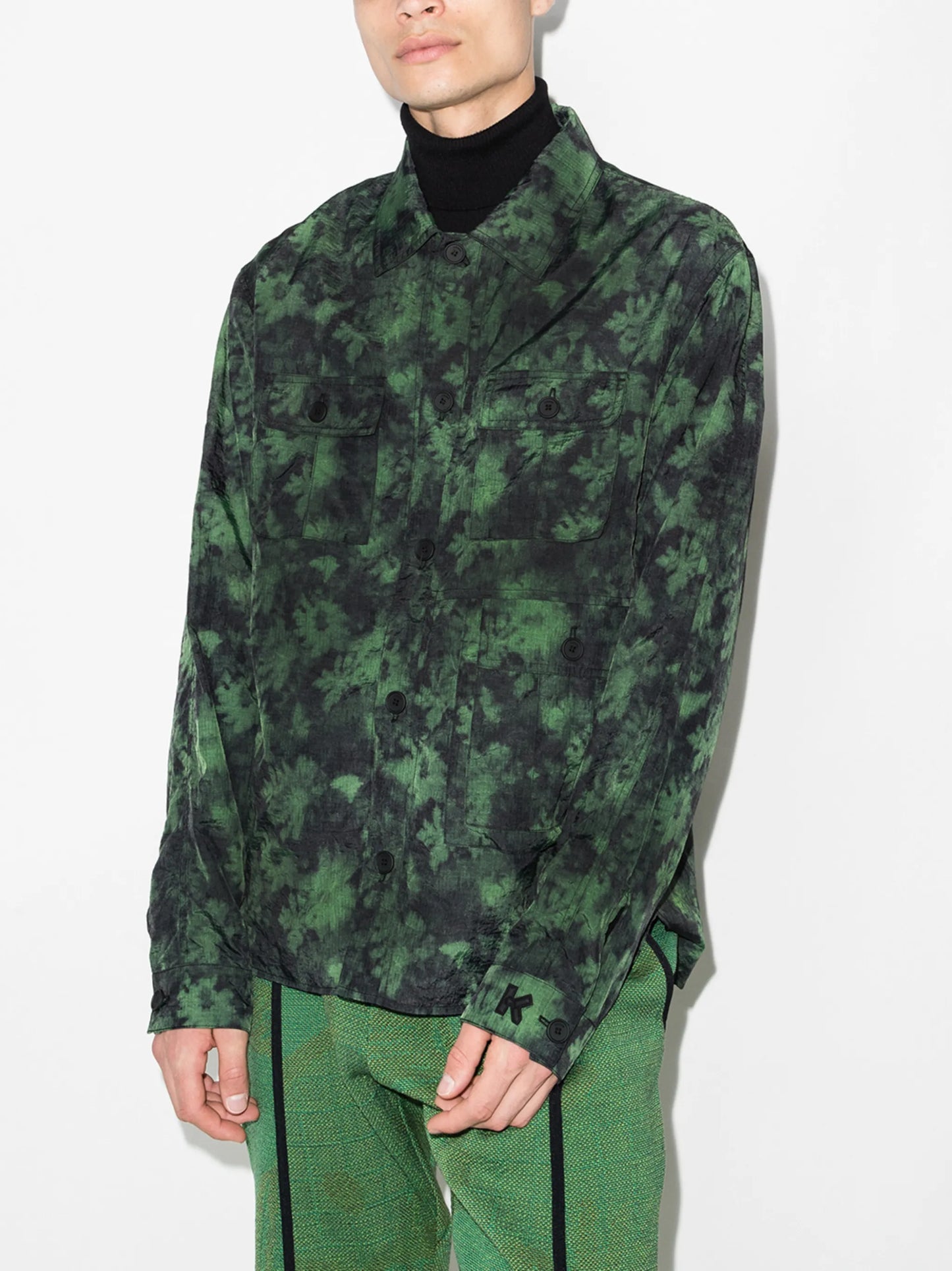 Ghost Flower buttoned shirt