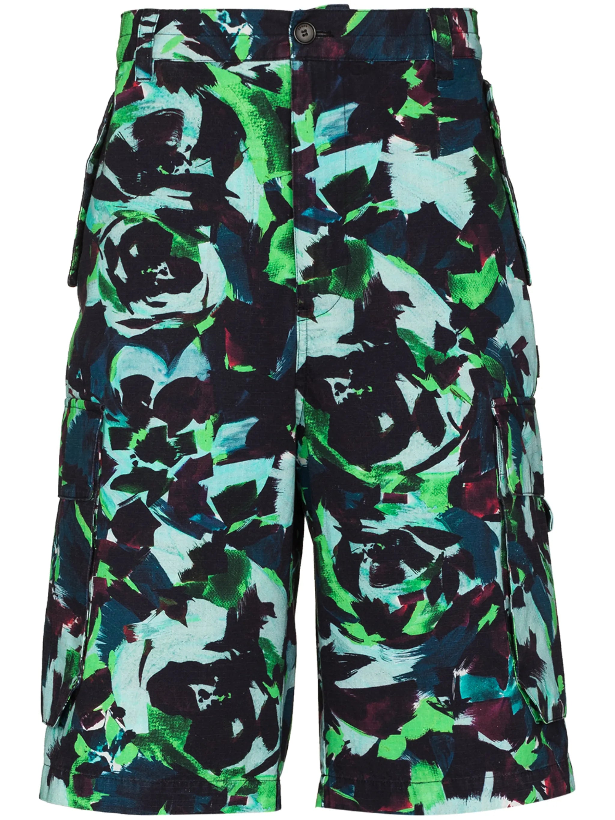 graphic-print cargo shorts