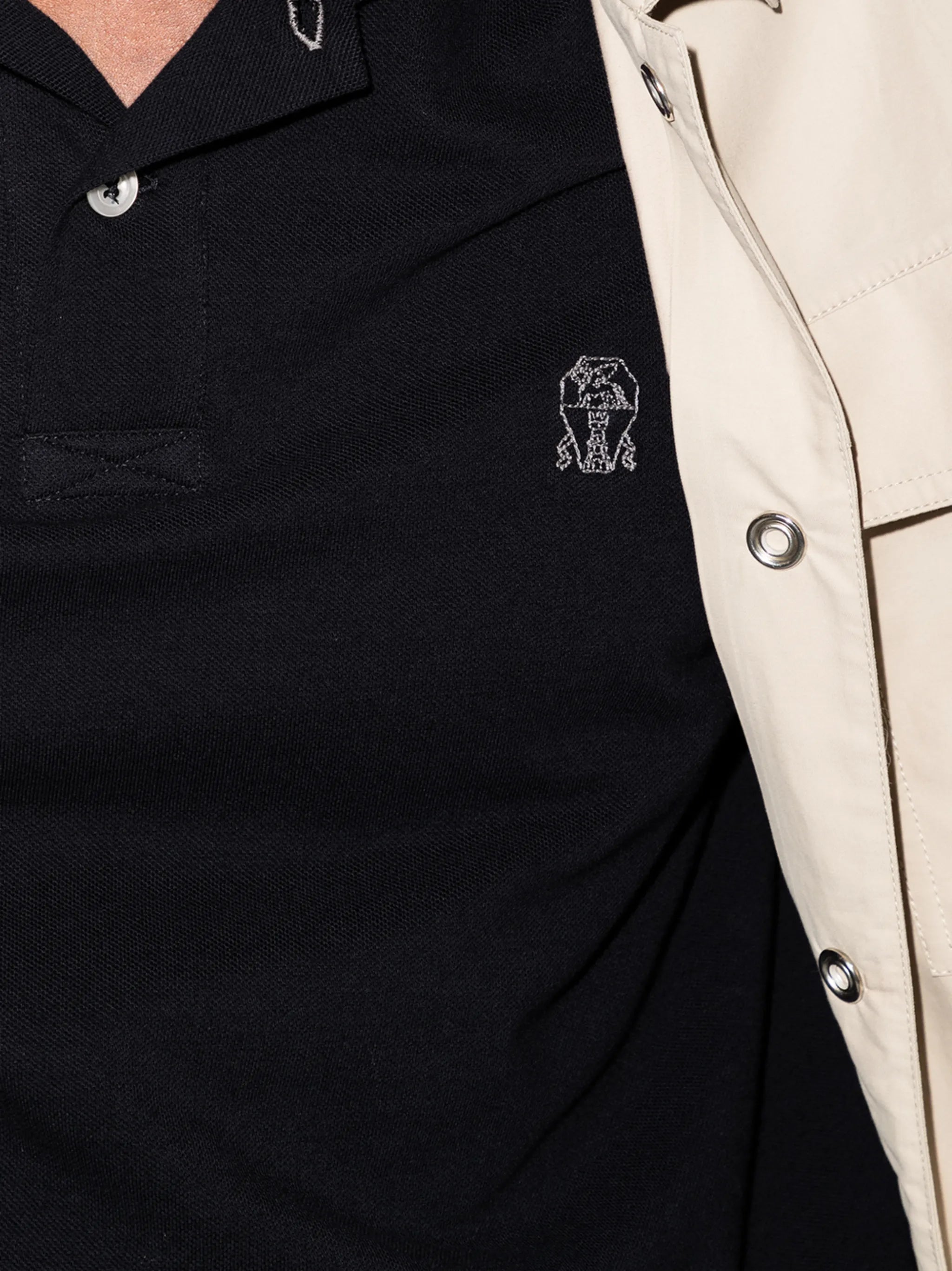 logo-embroidered polo shirt