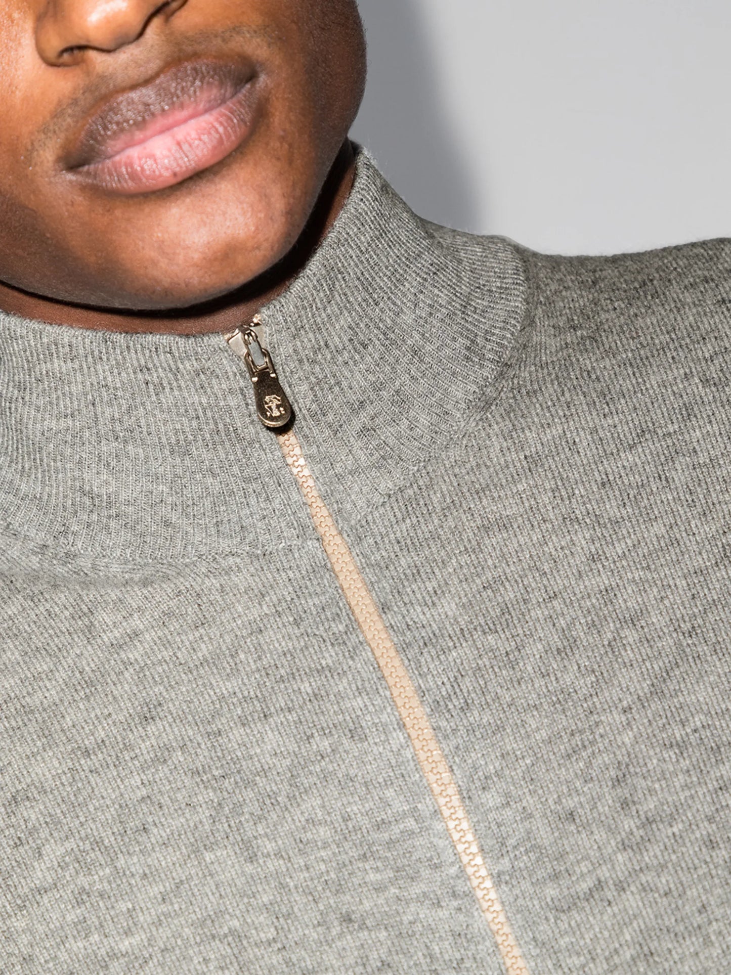 zip-up wool jumper