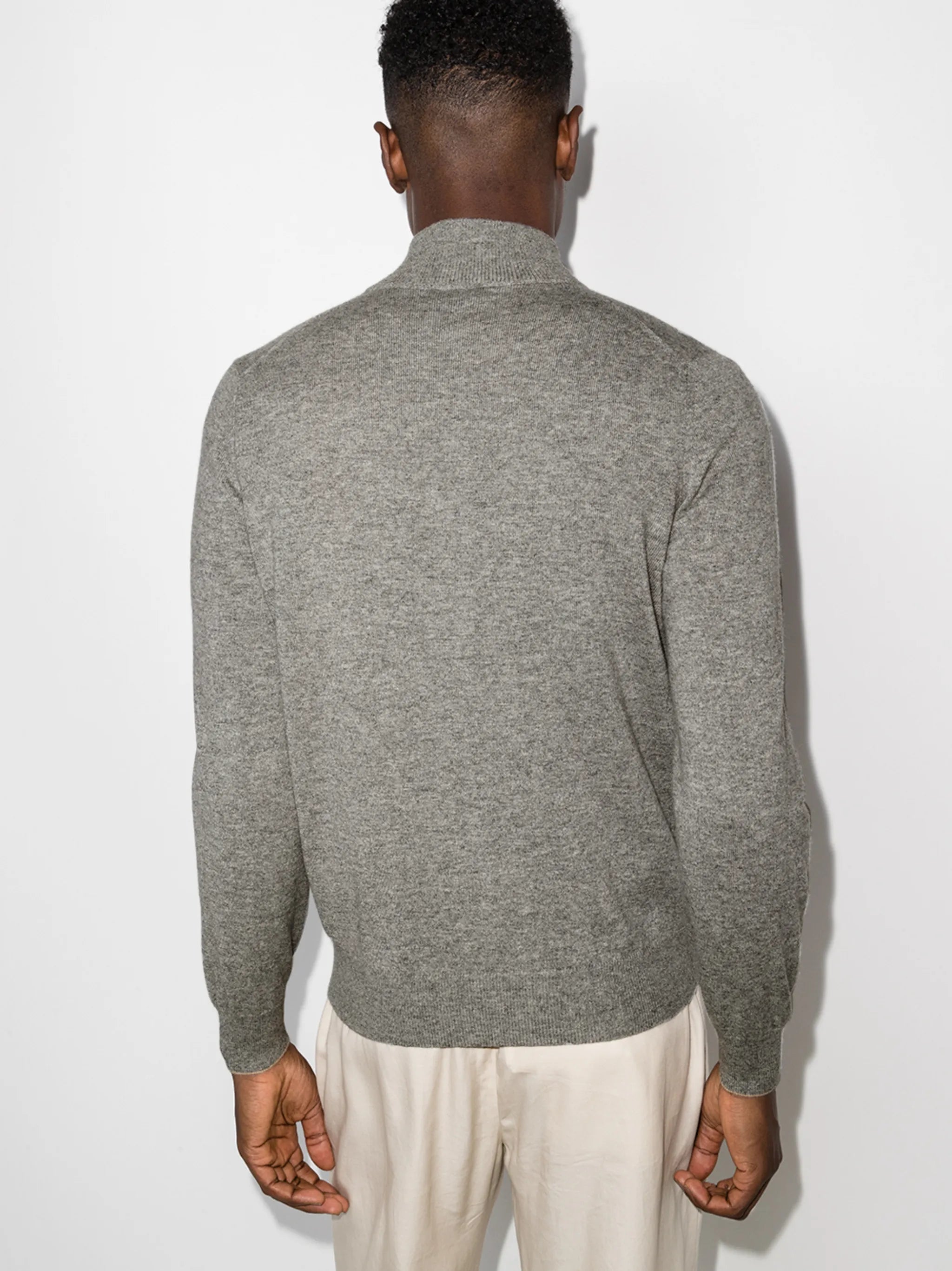 zip-up wool jumper