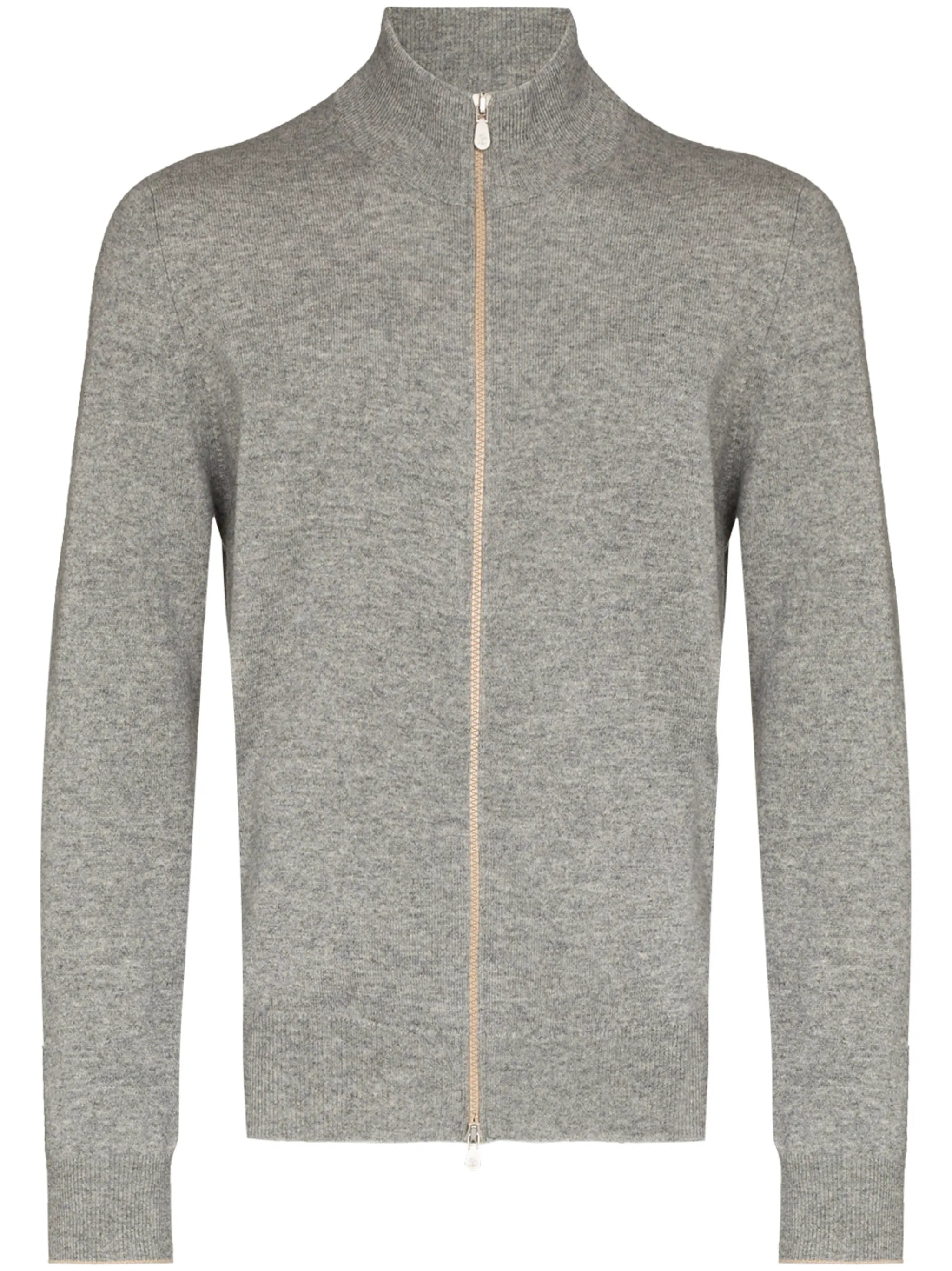 zip-up wool jumper