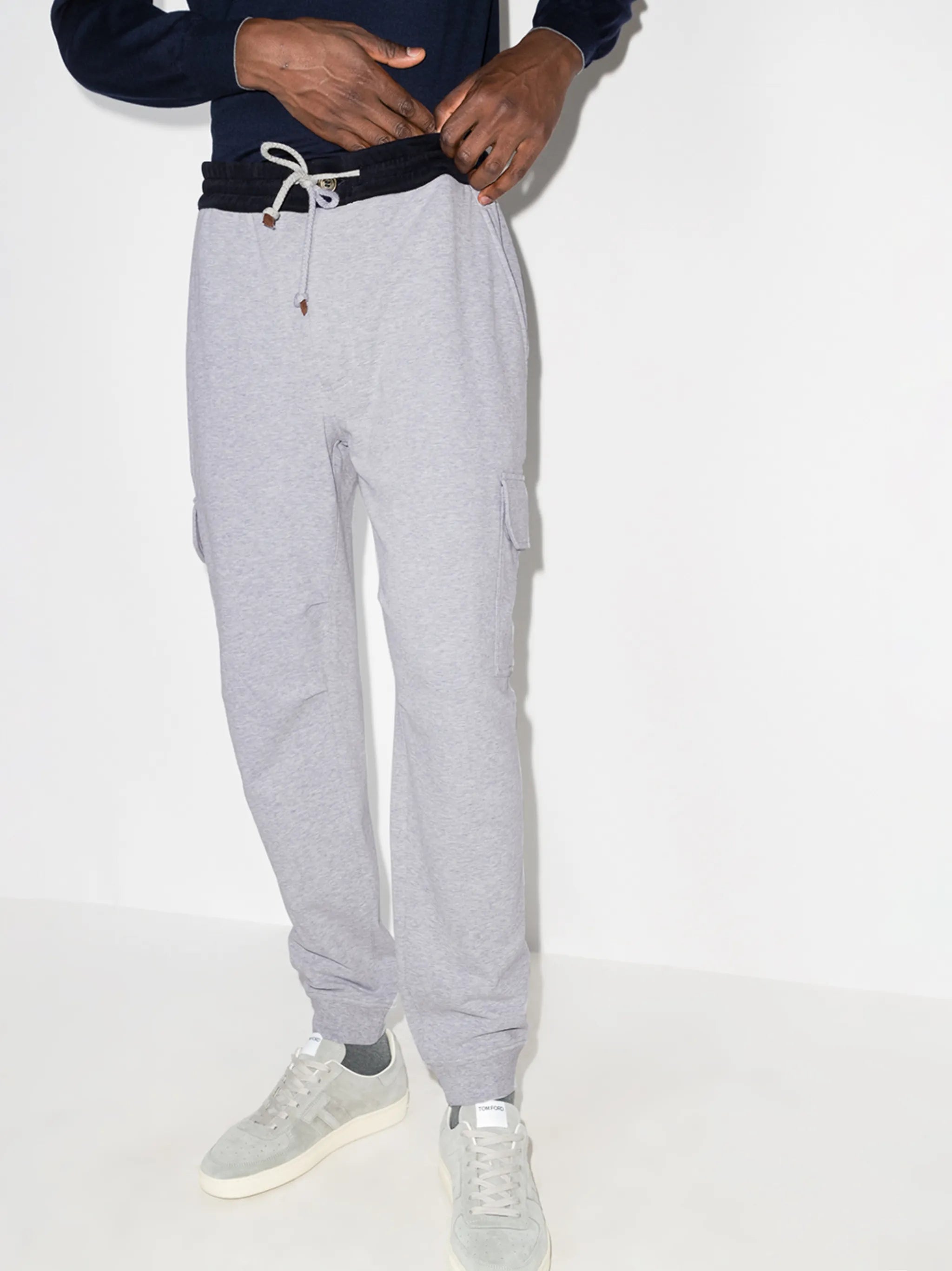 tapered drawstring track pants