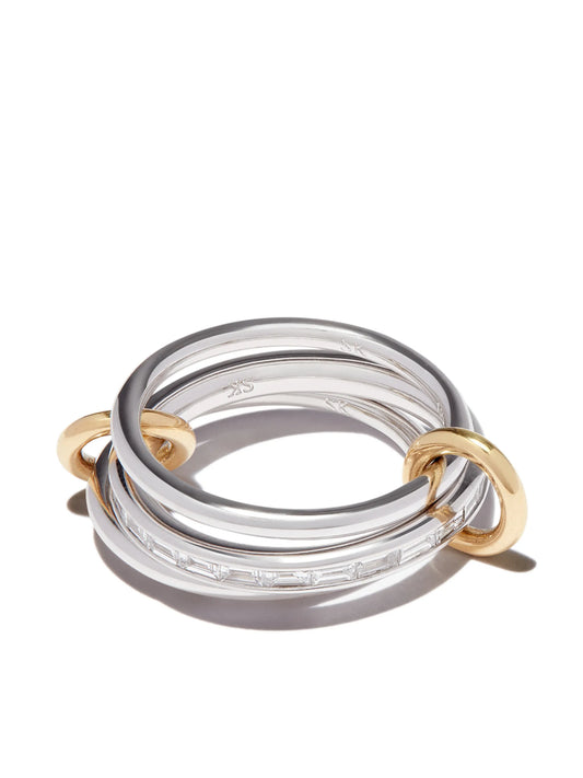 18kt white and yellow gold Hume diamond linked ring
