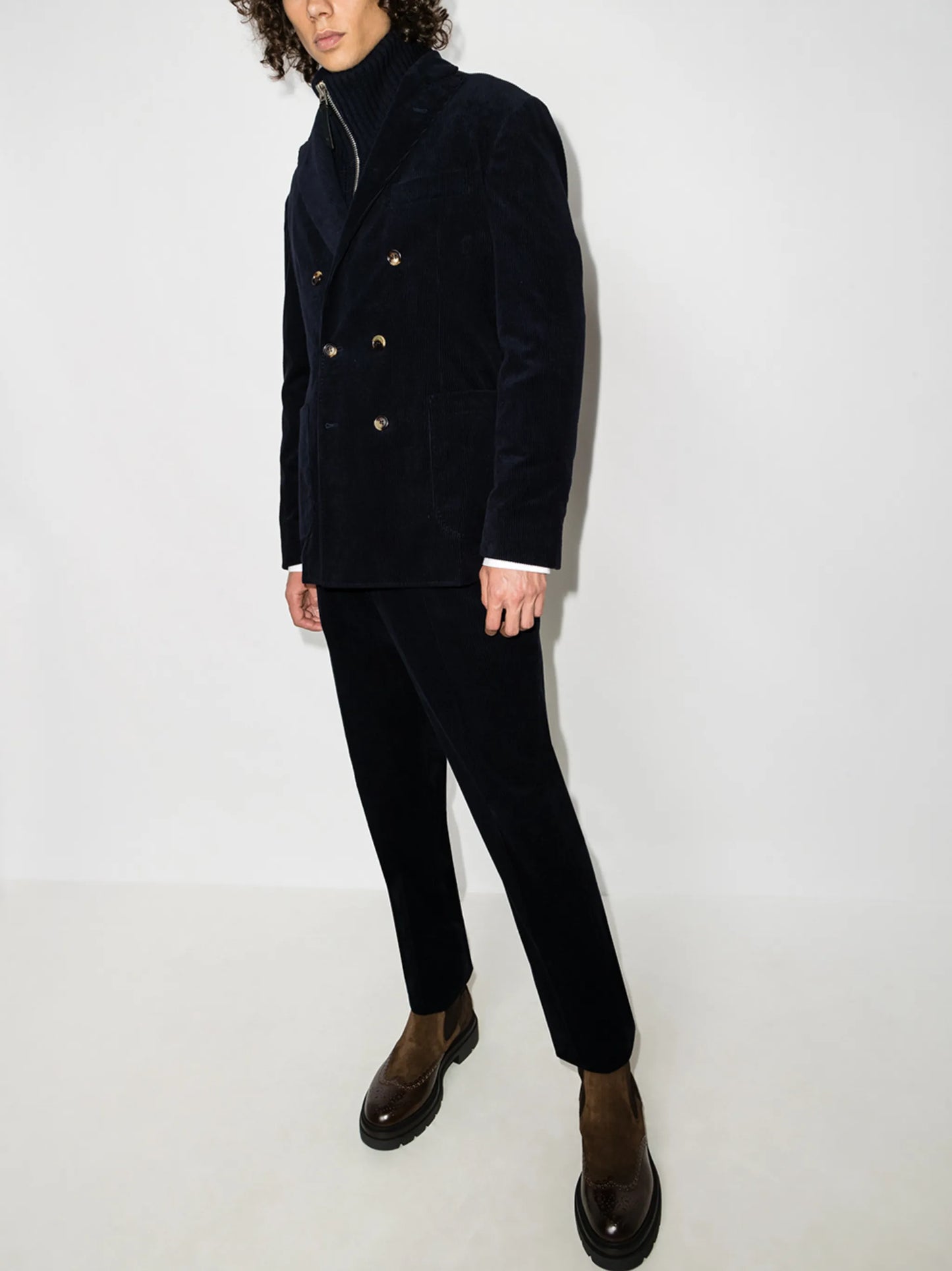 two-piece corduroy suit