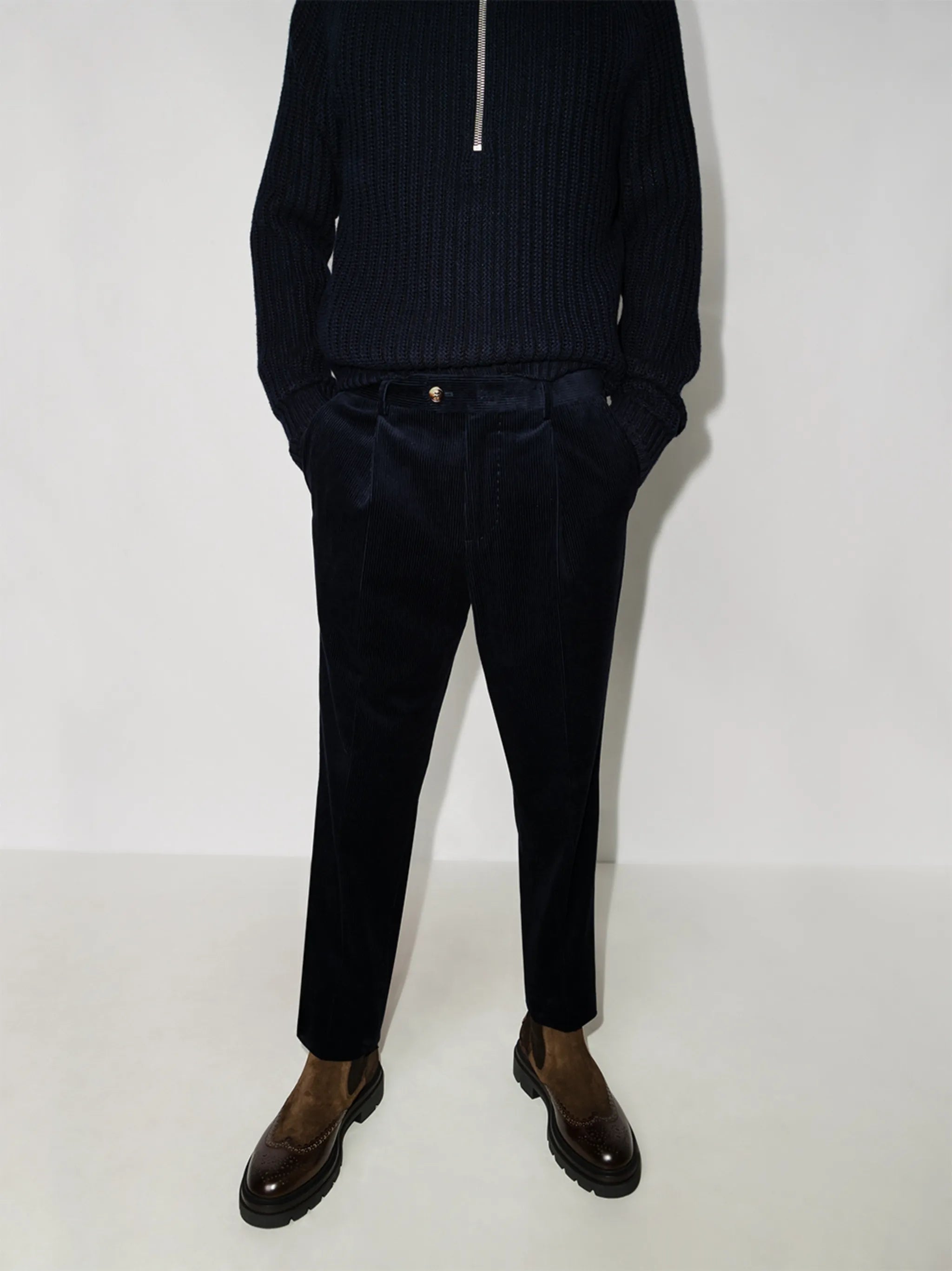 two-piece corduroy suit