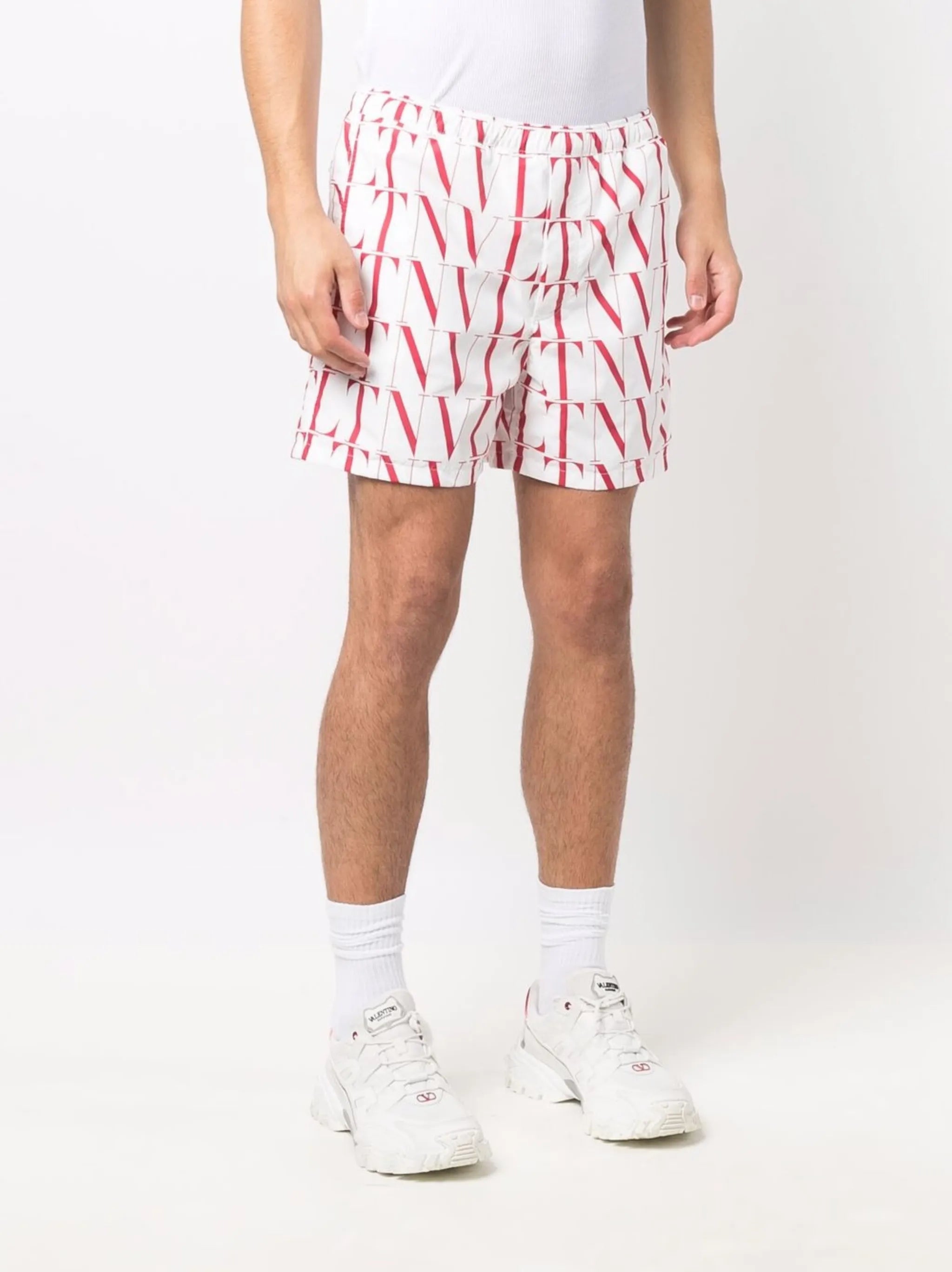VLTN-print swim shorts