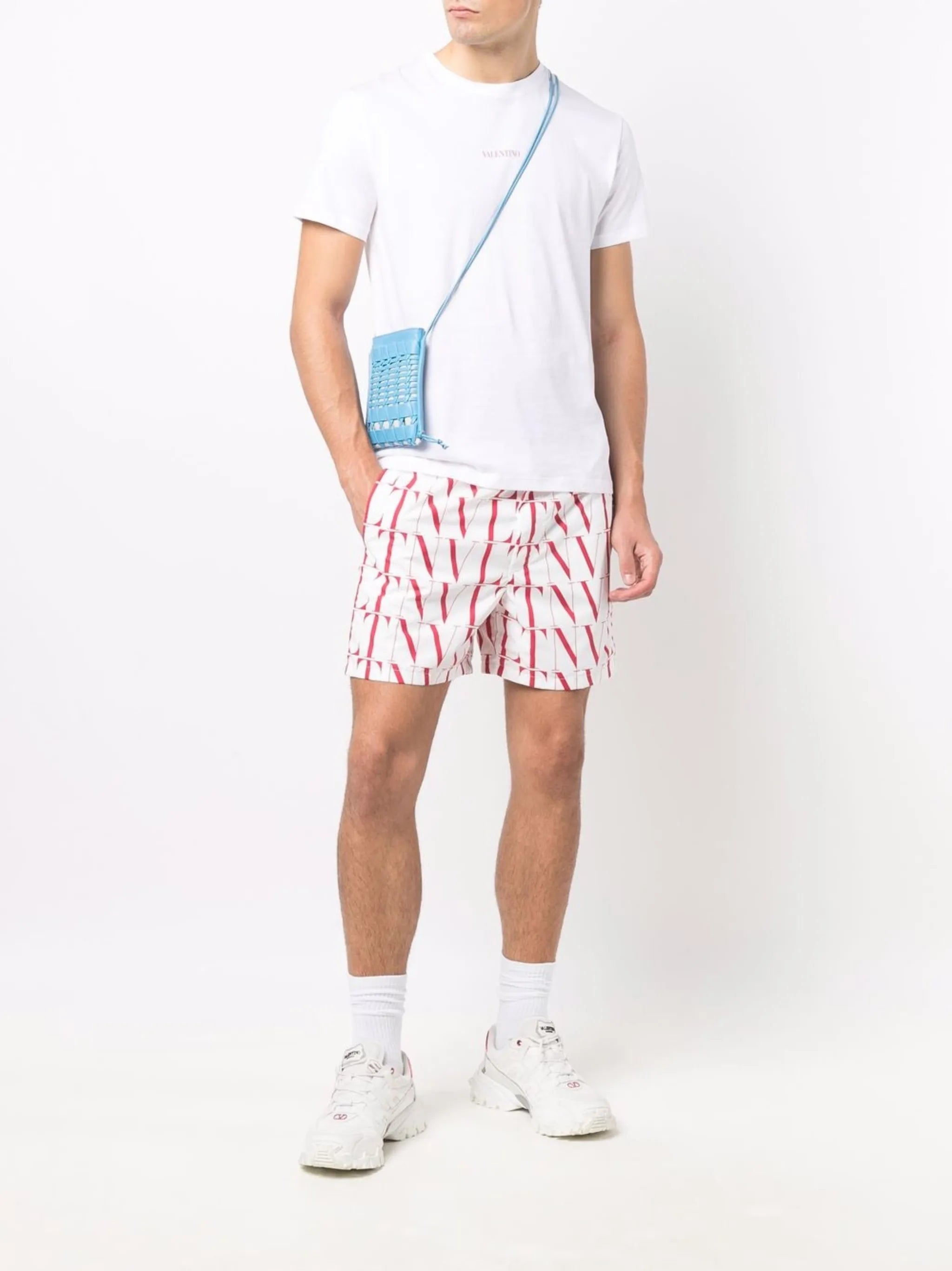 VLTN-print swim shorts