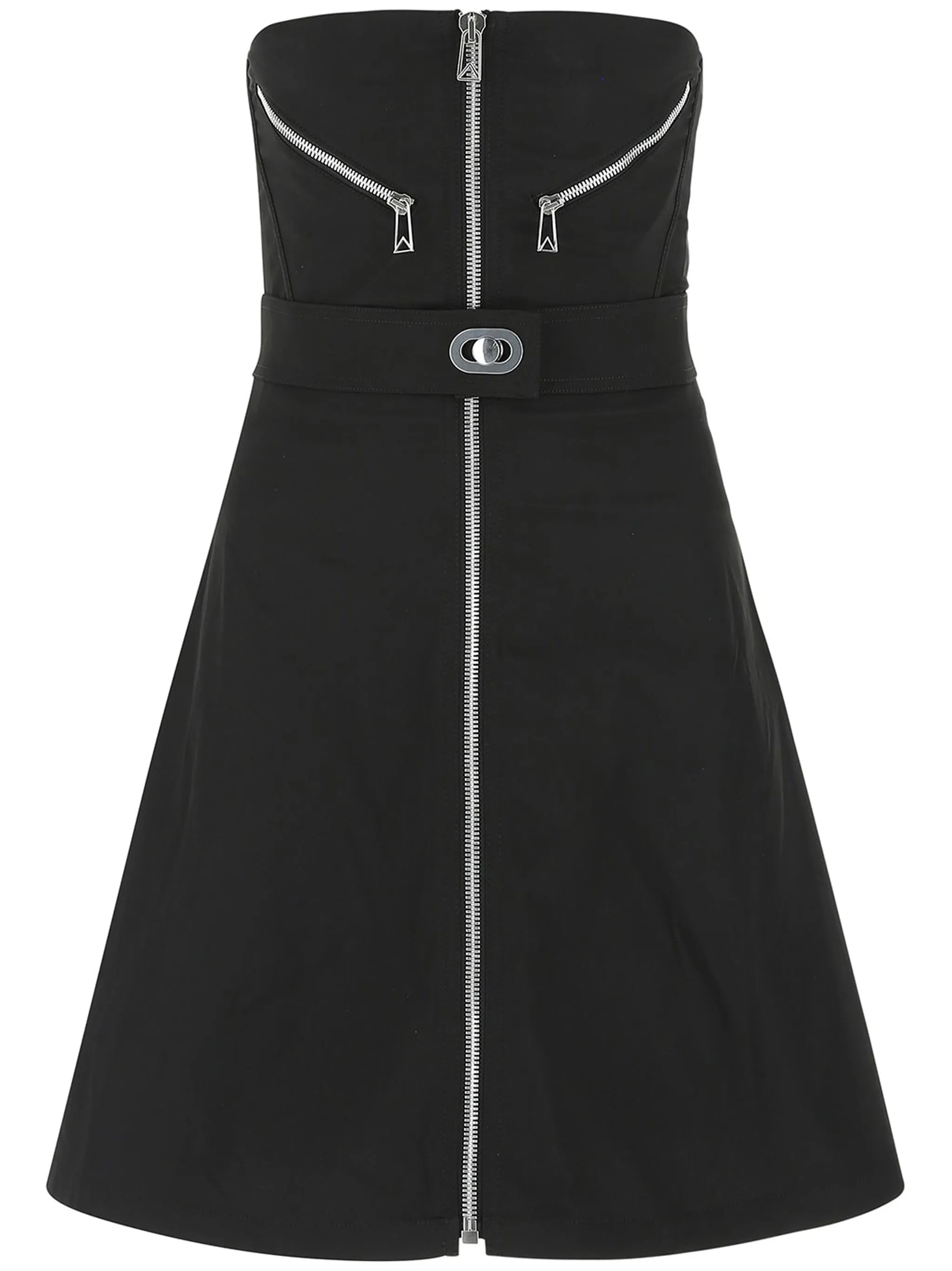 strapless belted minidress