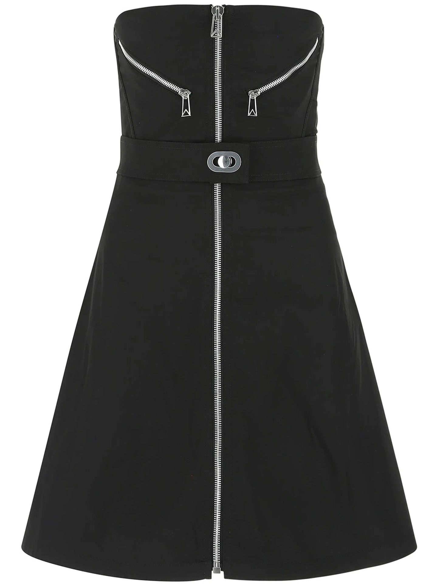 strapless belted minidress