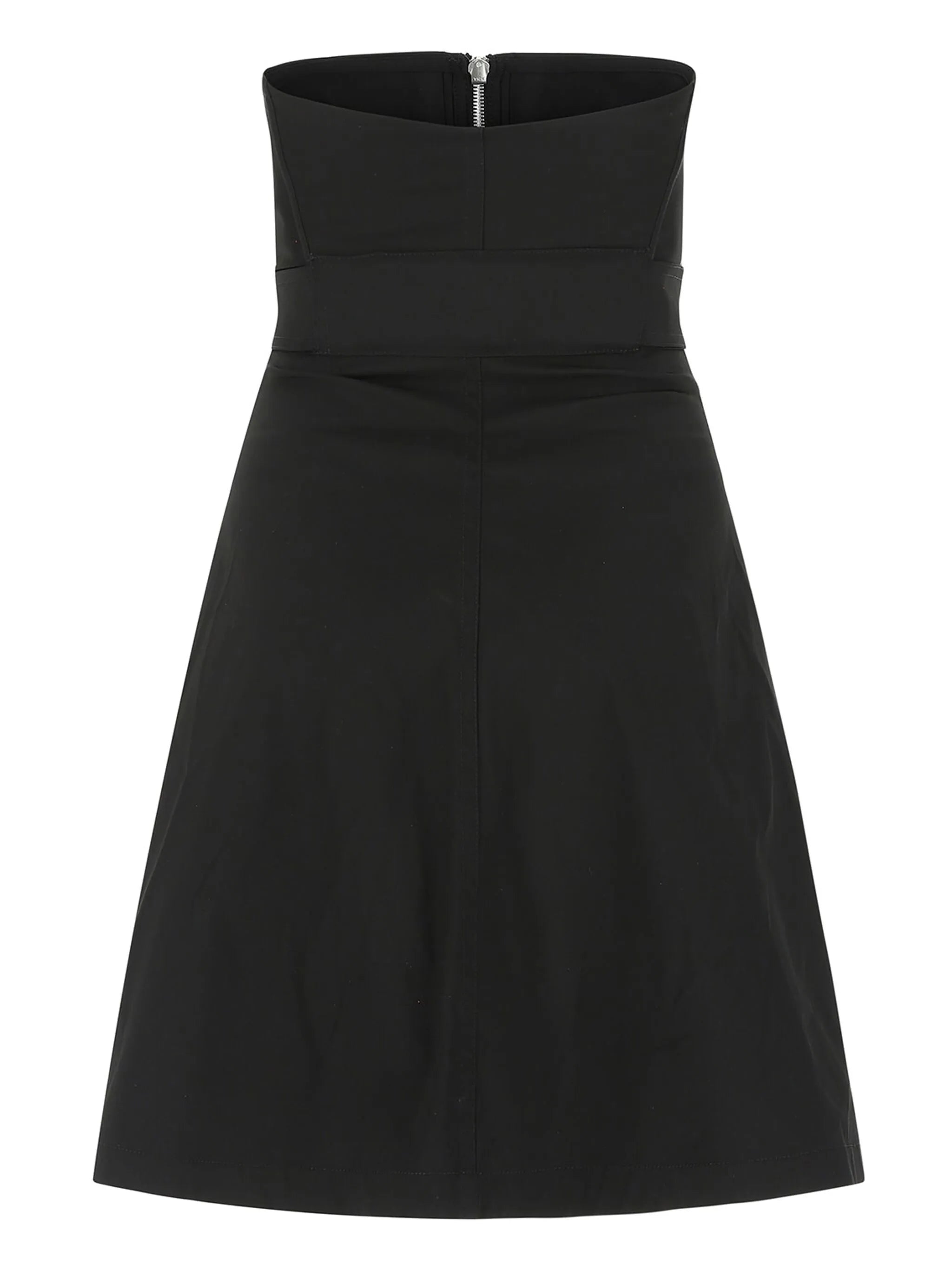 strapless belted minidress